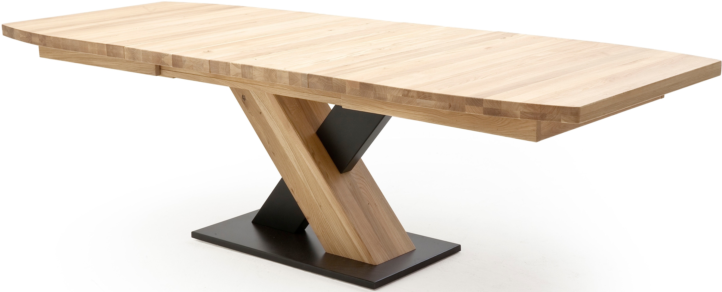 MCA furniture Table de salle à manger »Mendoza« Esstisch Bootsform mit X-Säule, ausziehbar