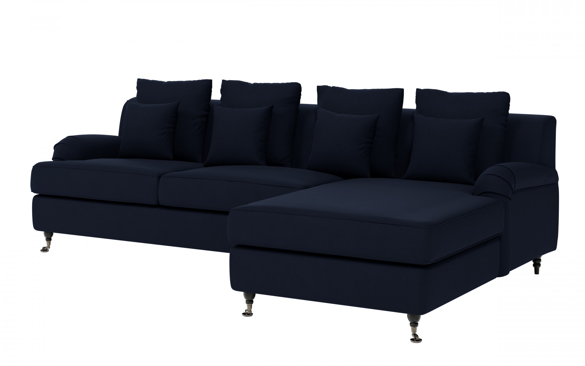Guido Maria Kretschmer Home&Living Ecksofa »NORIN L-Form«, zwei Fussarten: vorne - Rollen, hinten - Holzfüsse