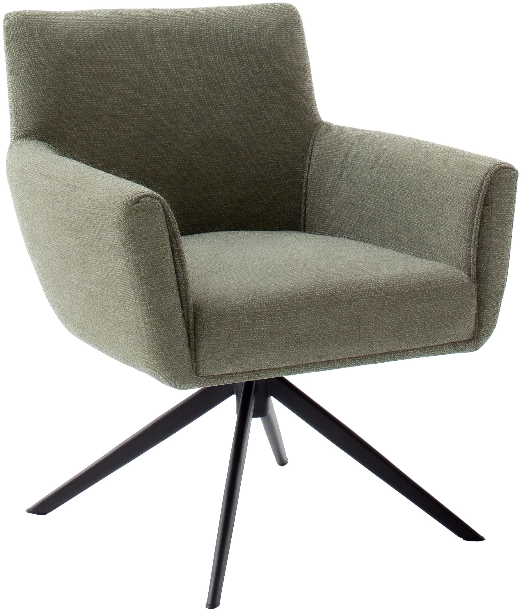MCA furniture 4-Fussstuhl »WILSON Esszimmerstuhl, Armlehnstuhl, Polsterstuhl, modern«, (Set), 1 St., Flachgewebe, Stuhl, Armlehnenstuhl, drehbar, Taschenfederkern, belastbar 160 kg,XXL