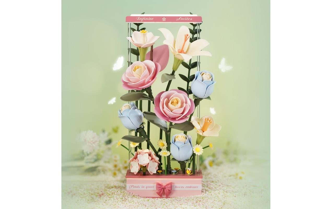   Kit de modèles réduits »ROKR Blooming Bouquet Box 3D-Holzpuzzle« 263 cuis tlg.