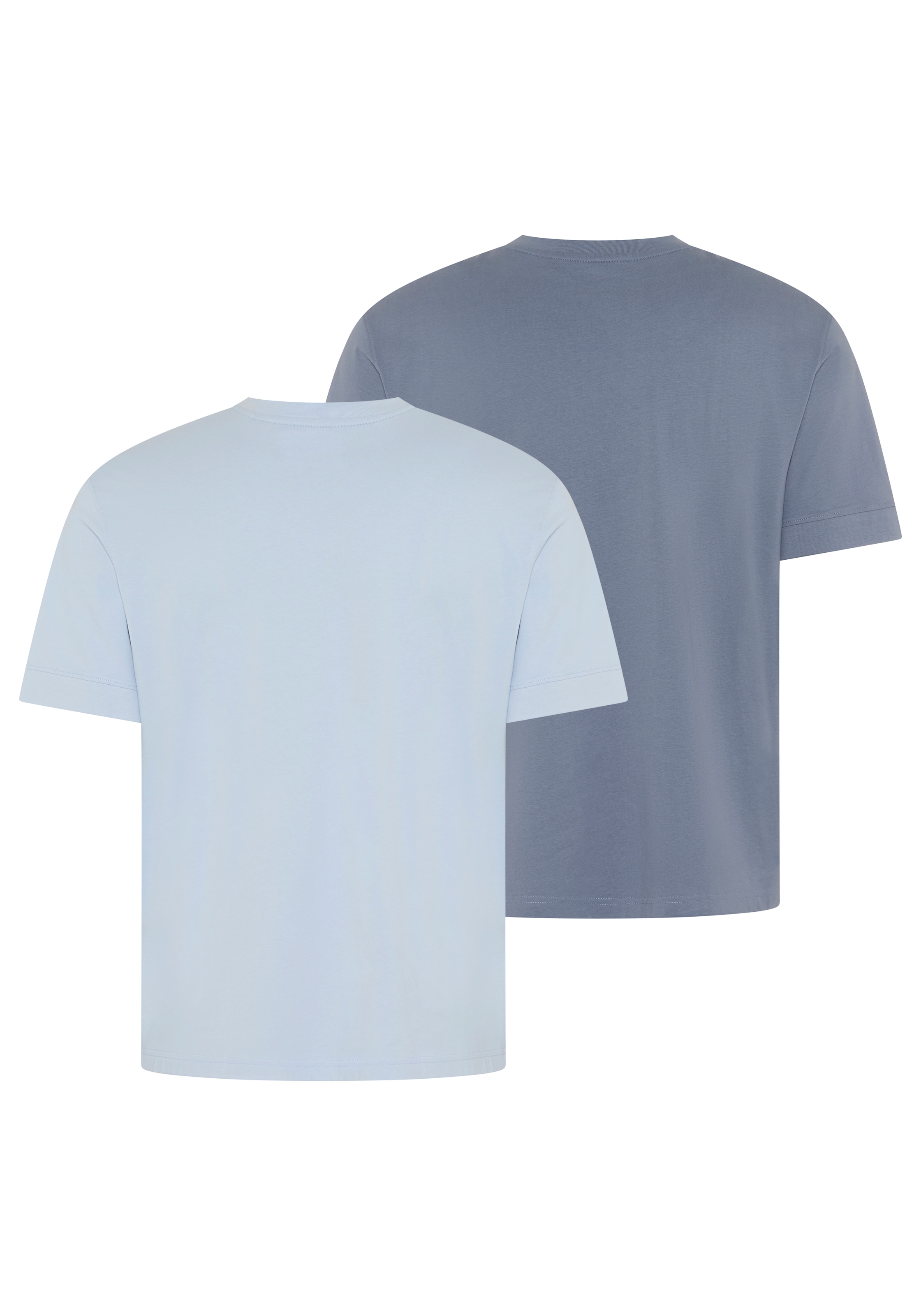 Man's World Plus Shirt à col rond »auch in Grosse Grössen bis Gr. 7XL Ärmel-Fit« 2er- Pack,  Regular Fit, Kurzarm, mit Rundhalsausschnitt, bedruckt