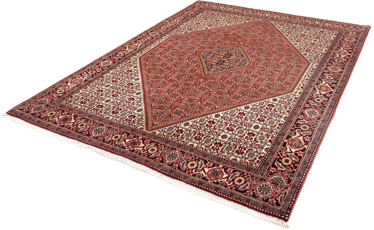 Image of morgenland Orientteppich »Perser - Bidjar - 242 x 171 cm - dunkelrot«, rechteckig, 15 mm Höhe, Wohnzimmer, Handgeknüpft, Einzelstück mit Zertifikat bei Ackermann Versand Schweiz