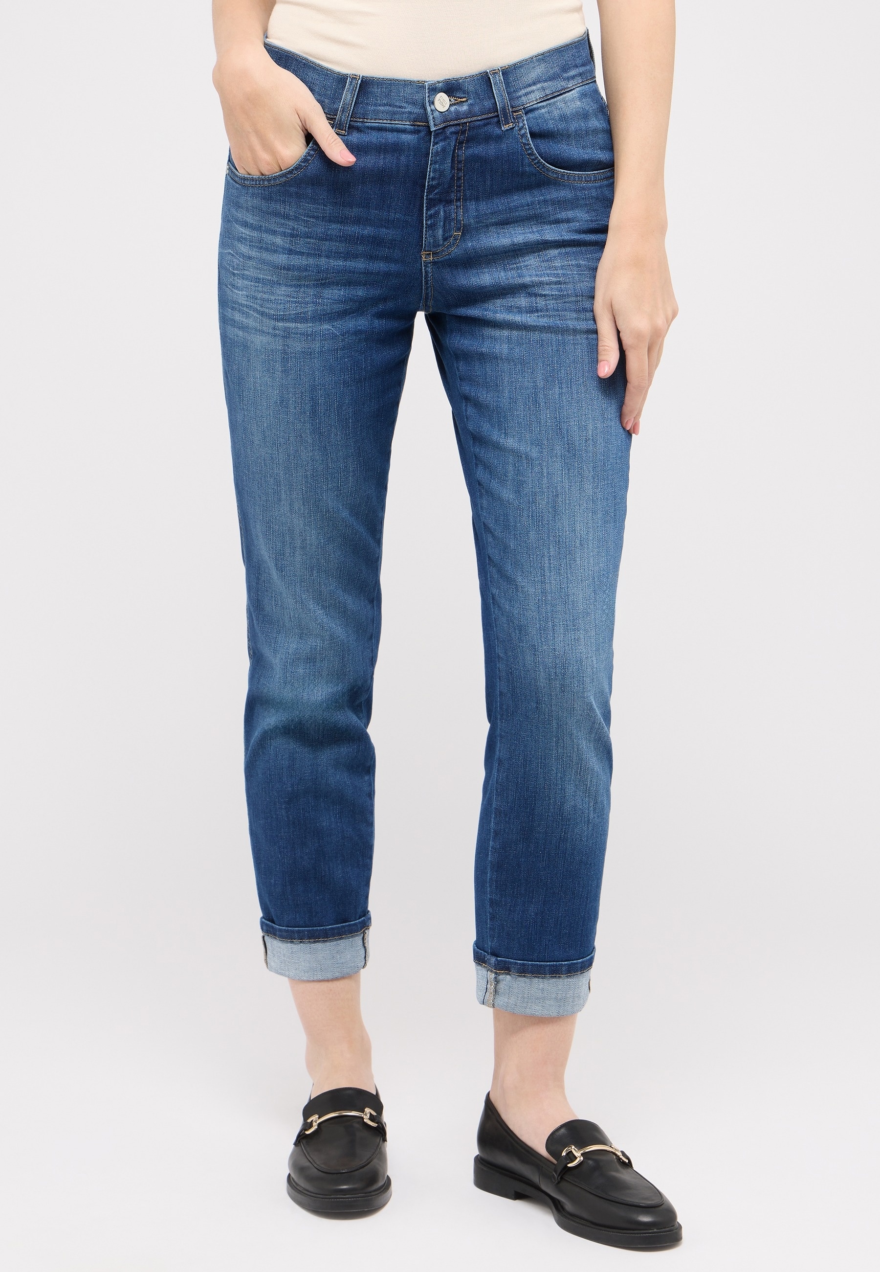 ANGELS Mom-Jeans »DARLEEN CROP TU« im Five-Pocket Style
