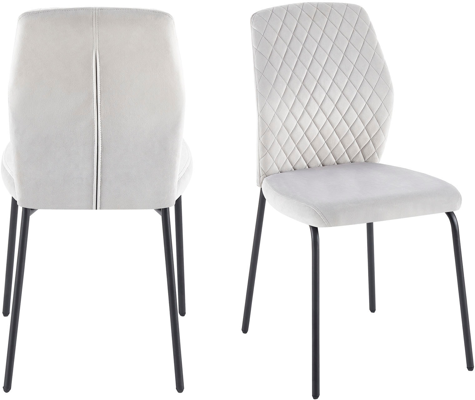 Image of SalesFever 4-Fussstuhl "Esszimmerstuhl mit elegantem Stil" (Set) 2 Stk.2er Set mit eleganter Wabensteppung im Rücken