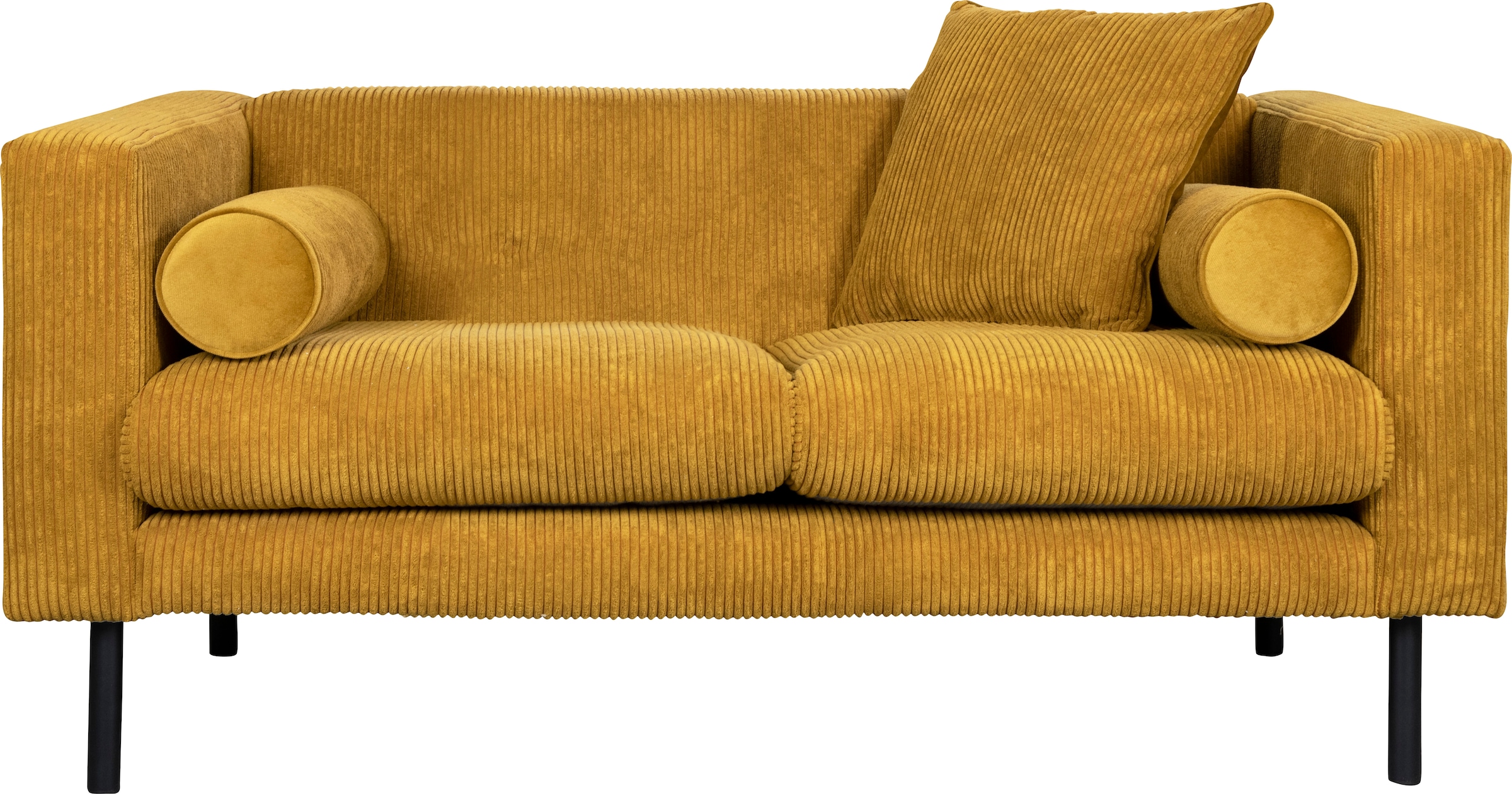 Guido Maria Kretschmer Home&Living 2-Sitzer »Lillibeth Designsofa mit Wellenunterfederung, Masse B/T/H: 155/74/83 cm«, Zierkissen als Wendekissen, in Samtoptik oder Cord