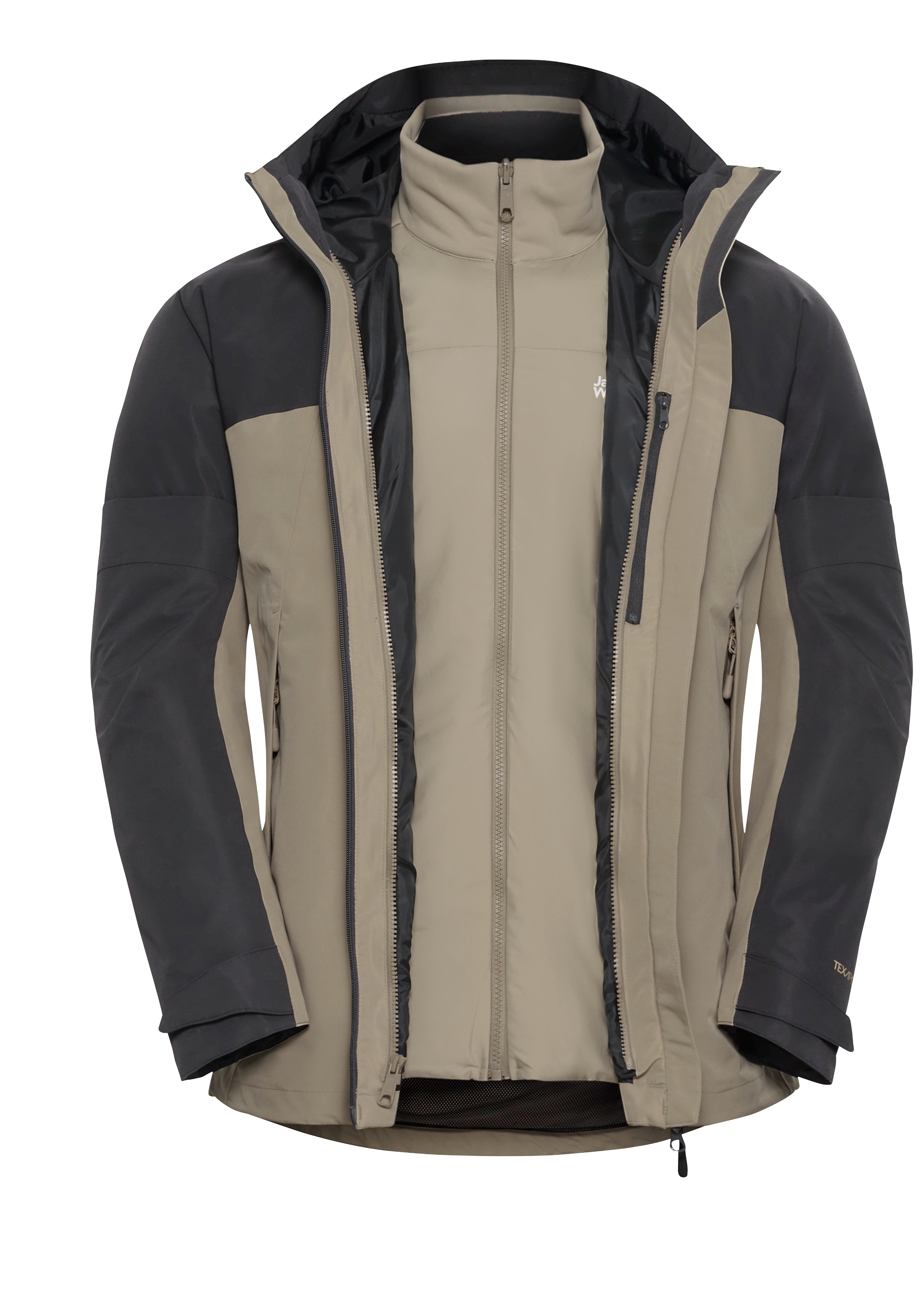 Jack Wolfskin 3-in-1-Funktionsjacke, 3in1, wasserdicht, Übergangsjacke
