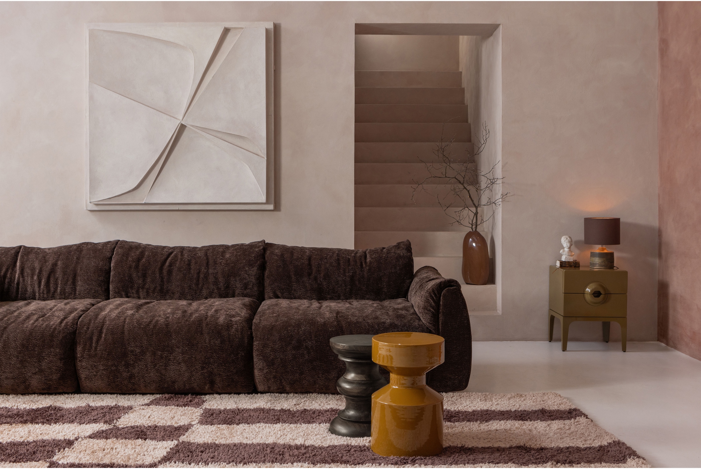 WOOOD Table d'appoint »Ferry mit Chromoberfläche und Metallkonstruktion B 30 x T 30 x H 47 cm«