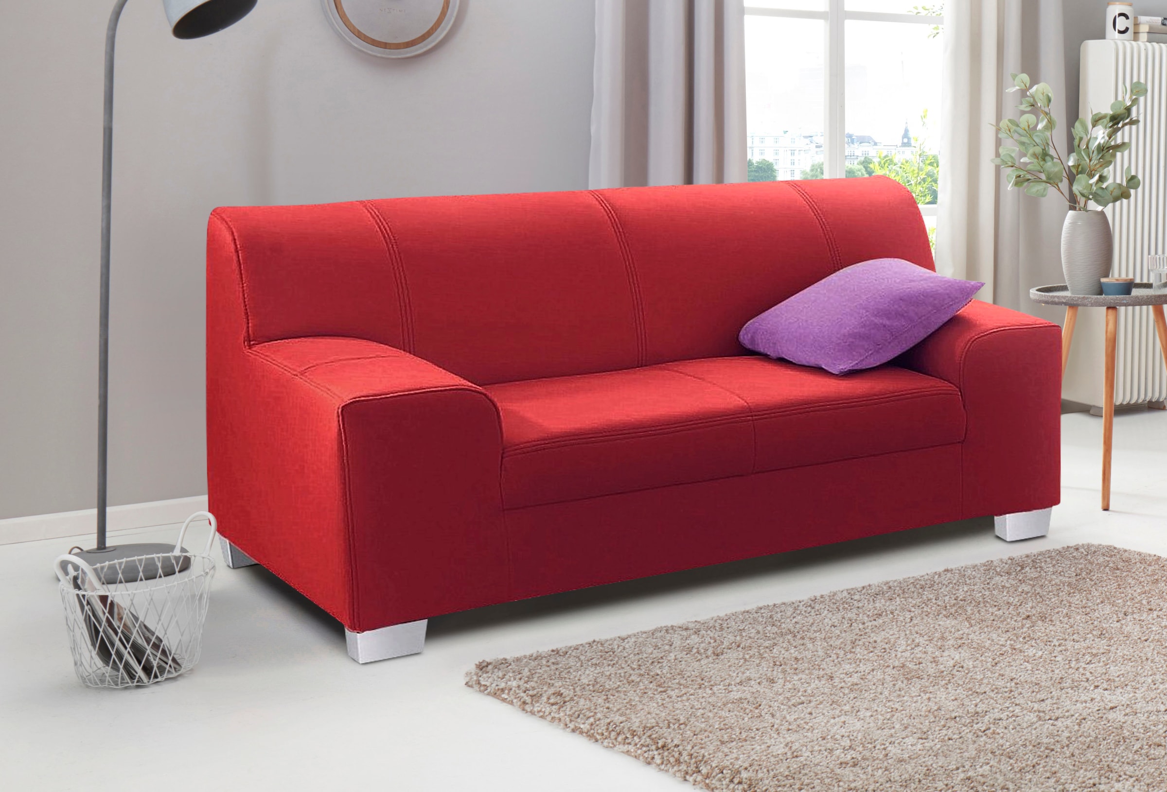 DOMO collection 2-places »Amando  zeitlos und modern, komfortabel,« in vielen Bezugsvarianten, auch in Leder