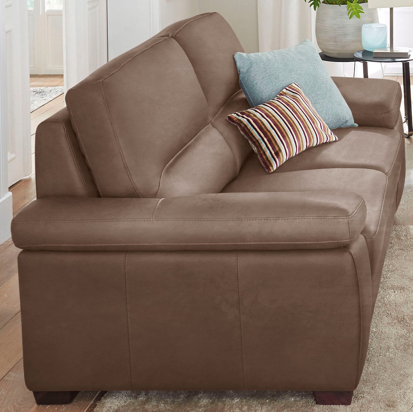 CALIA ITALIA Ensemble rembourré »Gaia, hochwertige Garnitur aus 2-Sitzer & 3-Sitzer im edlen Design« Set, 2 cuis tlg. aus pflegeleichtem Luxus-Microfaser Ginevra Hydro Care