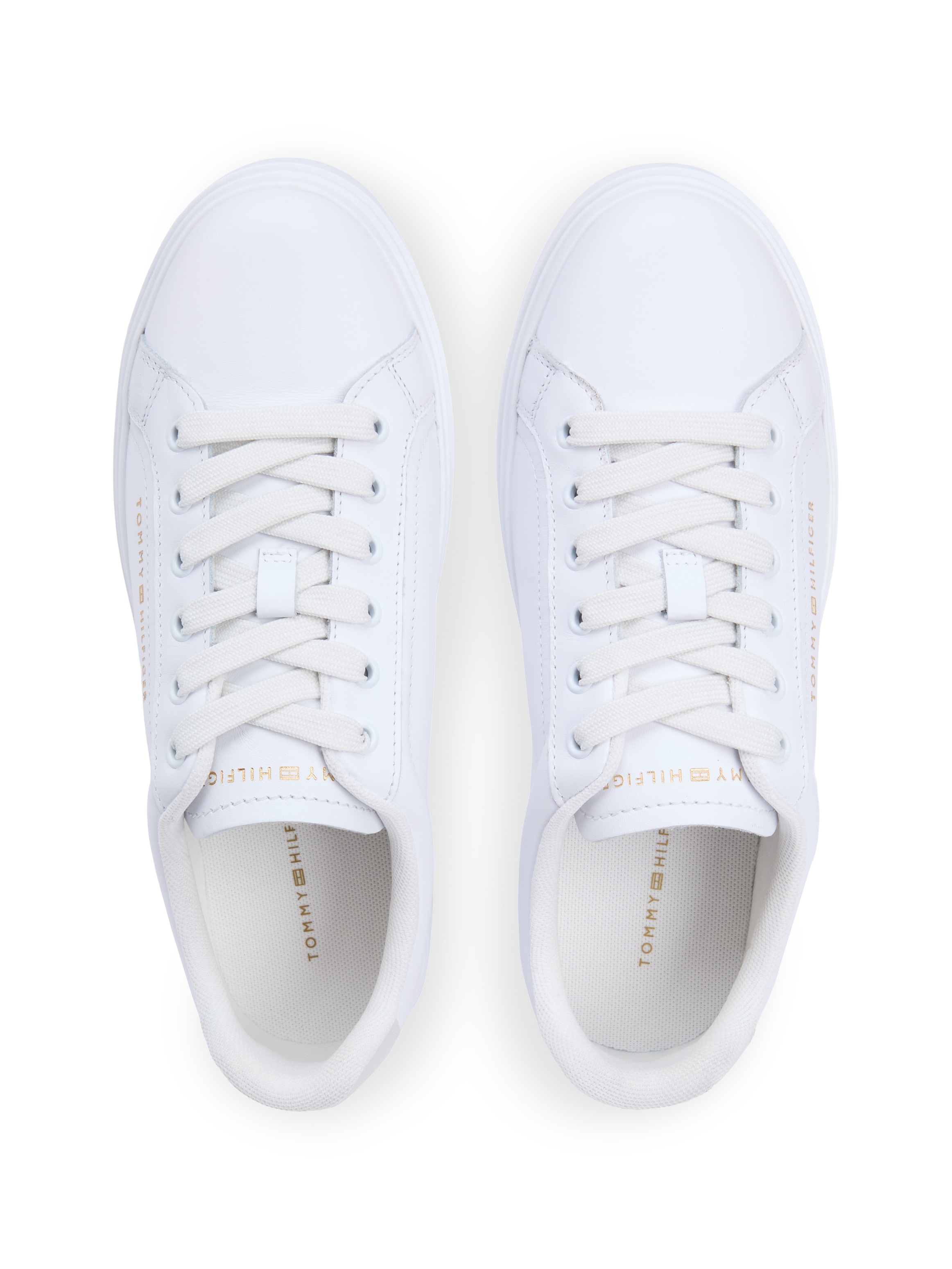 Tommy Hilfiger Baskets à plateforme »TH CHIC CUPSOLE PLATFORM«  chaussure de loisirs, chaussure basse, chaussure à lacets avec coutures décoratives