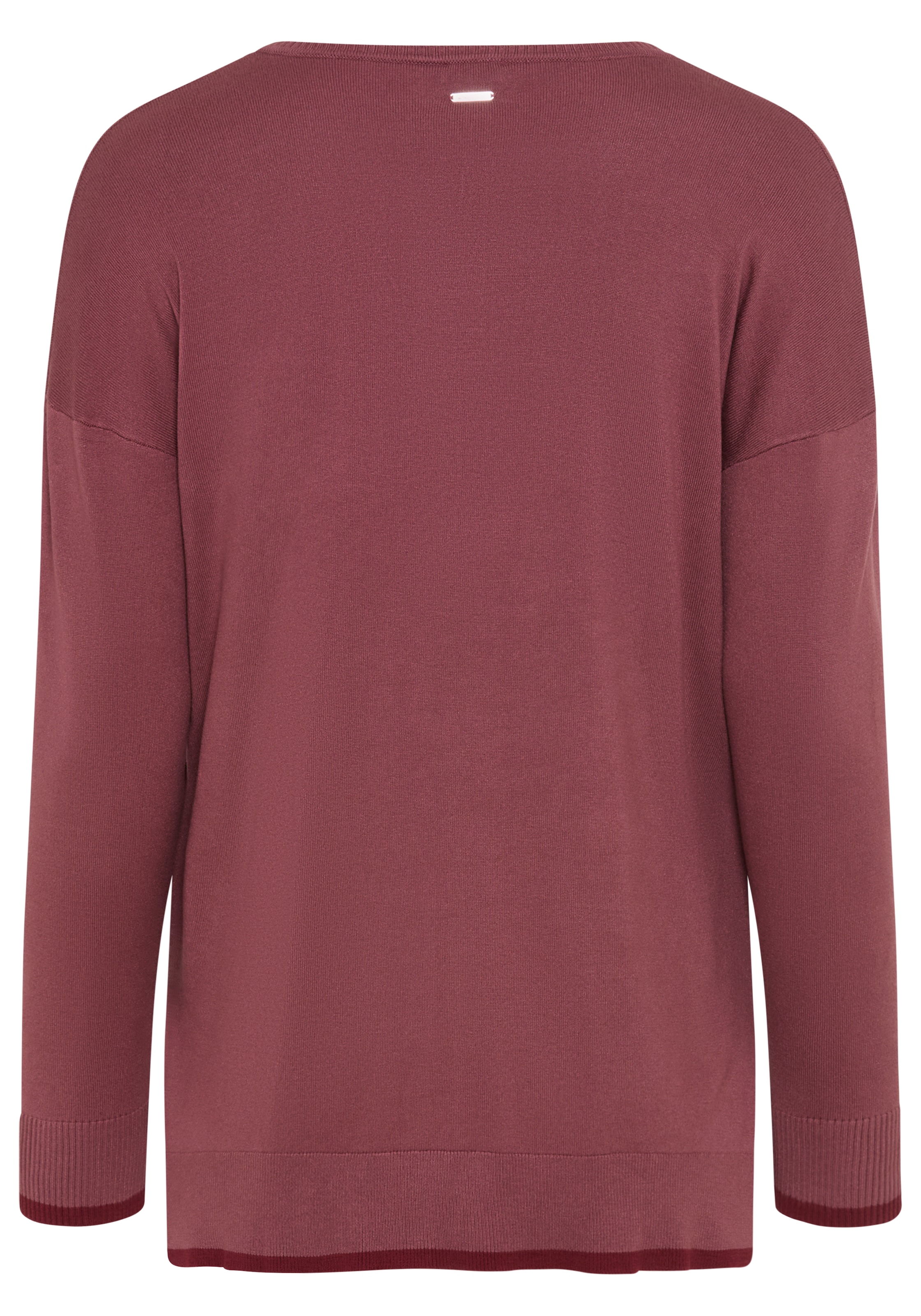 Laura Scott CURVE Pull en tricot »Grosse Grössen« en maille fine, avec profond décolleté en V, coupe fluide
