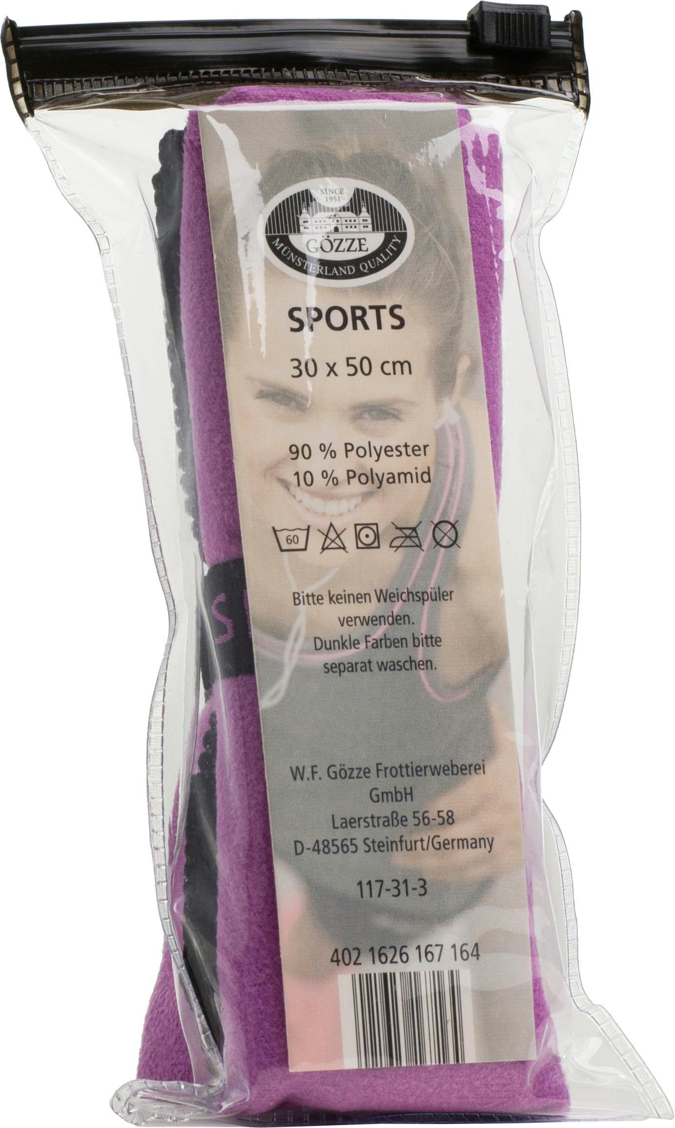 Gözze Sporthandtuch »Sports by Gözze«, (3 St., 3er Set Sporthandtücher 30 x 50 cm), im Set, schnell trocknend, Mikrofaser, für Sport, Reisen & Camping
