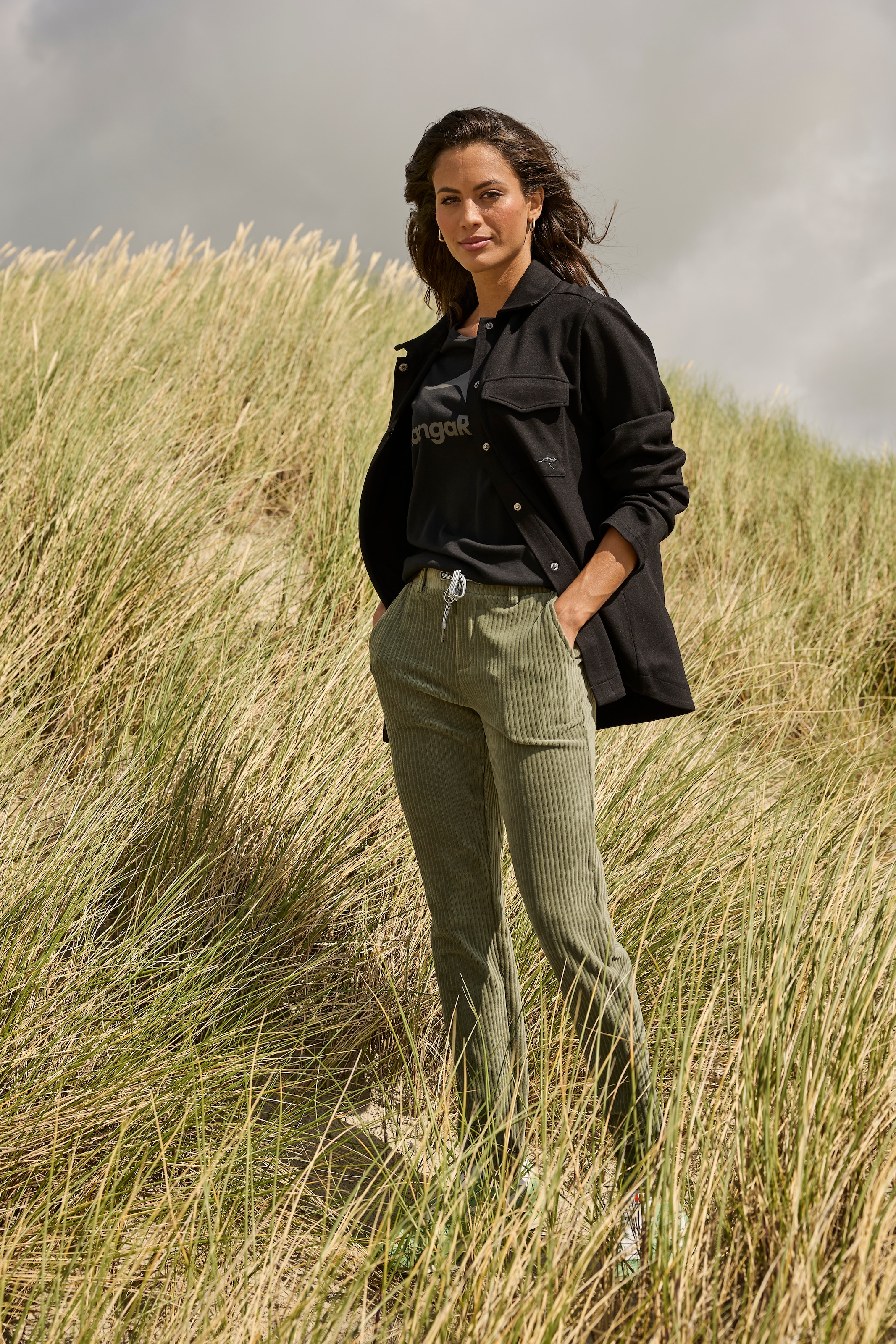 KangaROOS Veste chemise overshirt avec patte de boutonnage