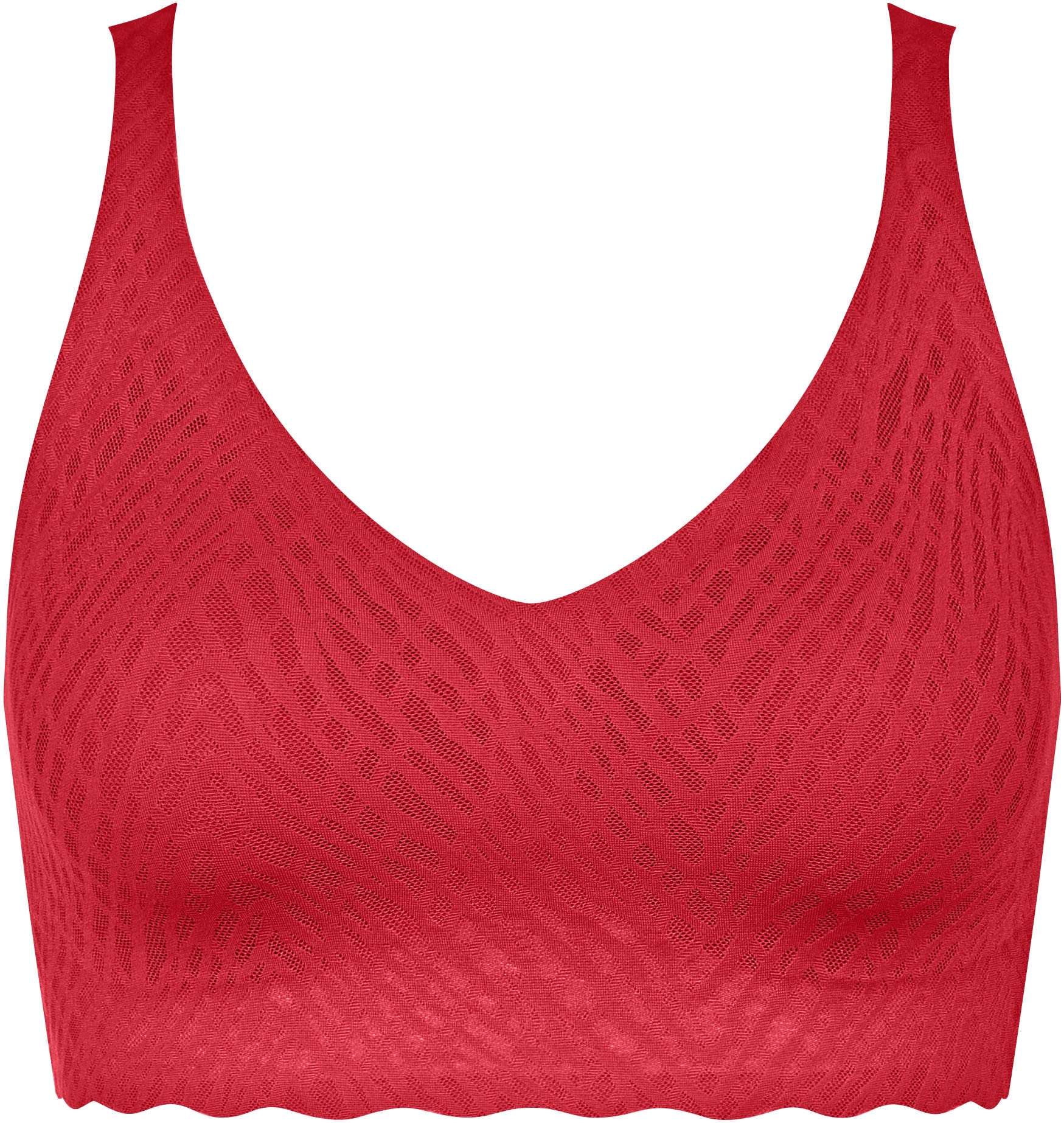 sloggi Bralette »ZERO Feel Bliss« nahtlos mit Spitzenoptik, V-Ausschnitt, herausnehmbare Pads