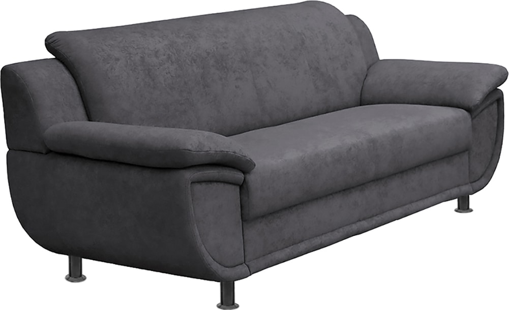 TRENDMANUFAKTUR 2-Sitzer »Rondo, Breite 178 cm, breite Armlehnen, Füsse schwarz« Couch wahlweise mit Federkern und in verschiedenen Bezügen bestellbar