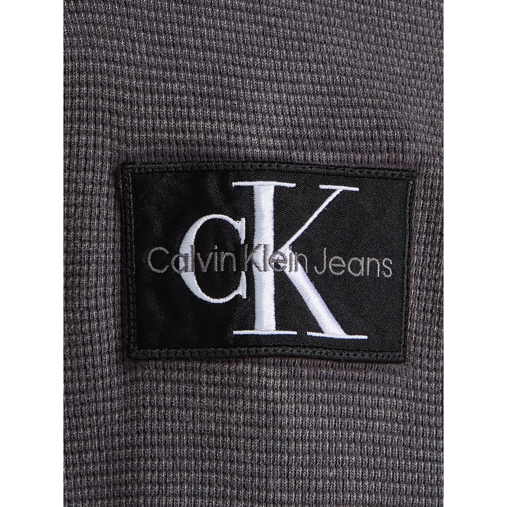 Calvin Klein Jeans Langarmshirt »WASHED BADGE WAFFLE LS TEE«