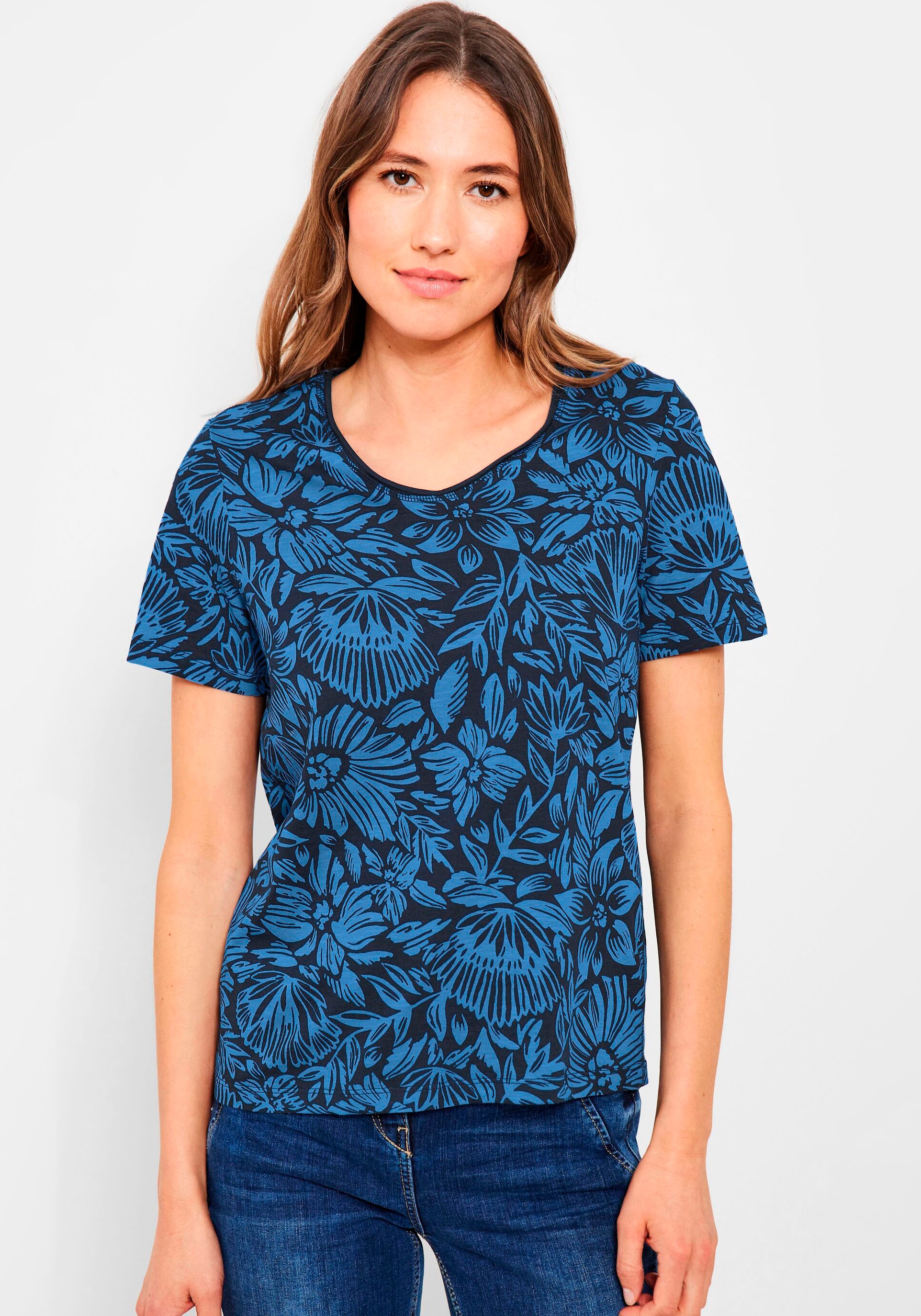 ♕ Cecil versandkostenfrei mit sommerlichem T-Shirt, Alloverdruck kaufen