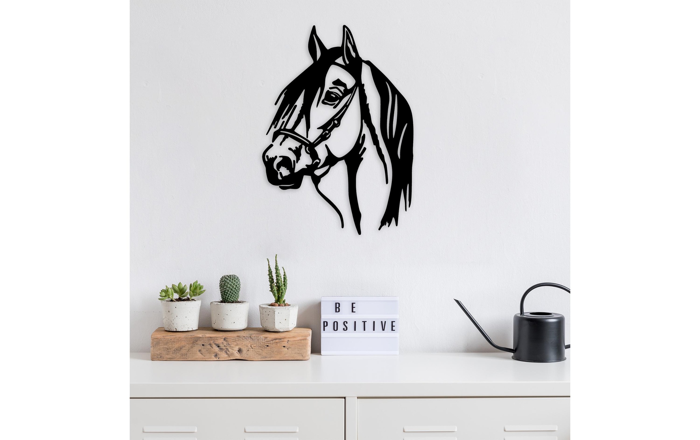 Wanddekoobjekt »Wallxpert Horse 40 x 55 cm Metall«
