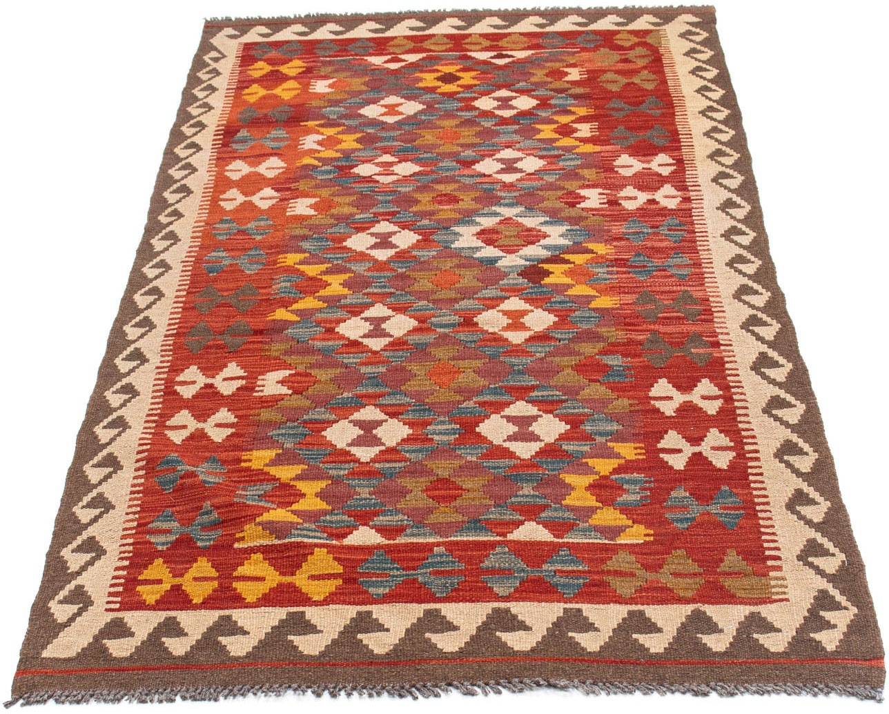 Image of morgenland Läufer »Kelim Medaillon Rosso 195 x 98 cm«, rechteckig, 0,4 mm Höhe, OrientOptik bei Ackermann Versand Schweiz