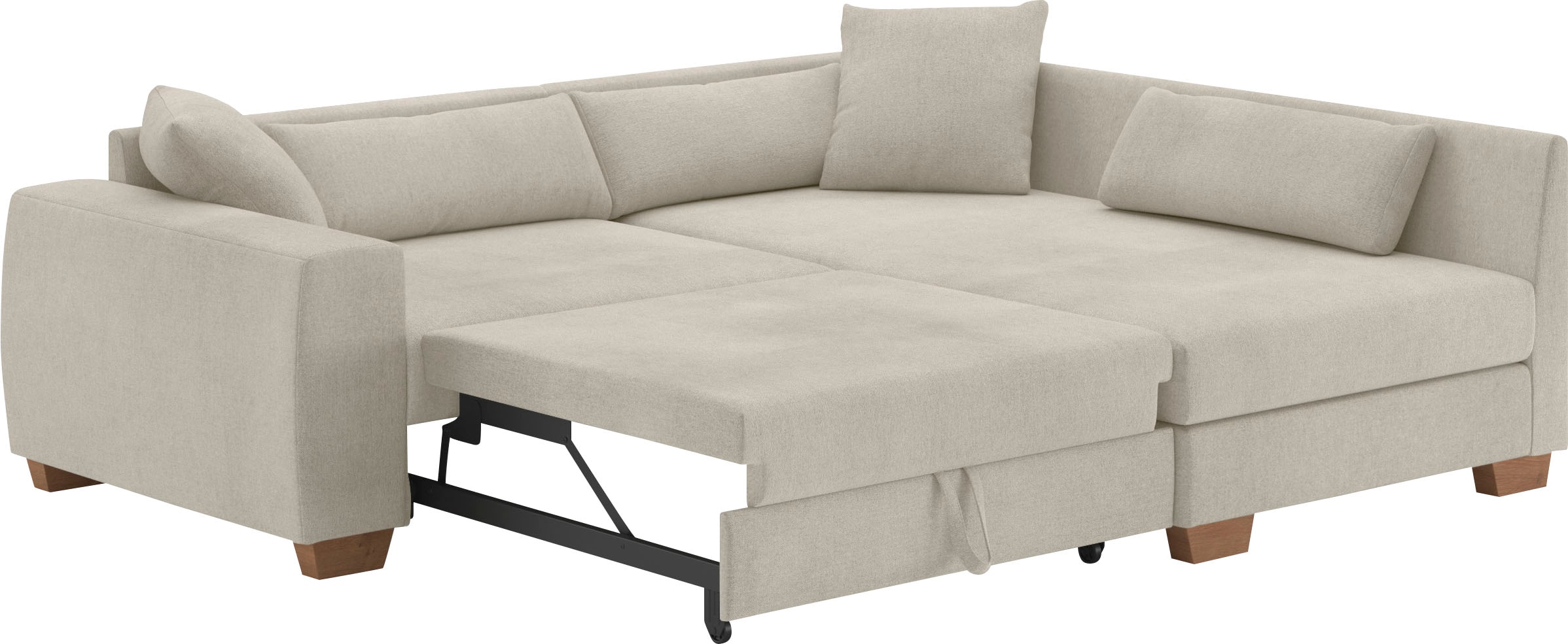 Mr. Couch Ecksofa »Helena L-Form«, Mit Federkern, wahlweise mit Bettfunktion und Taschenfederkern