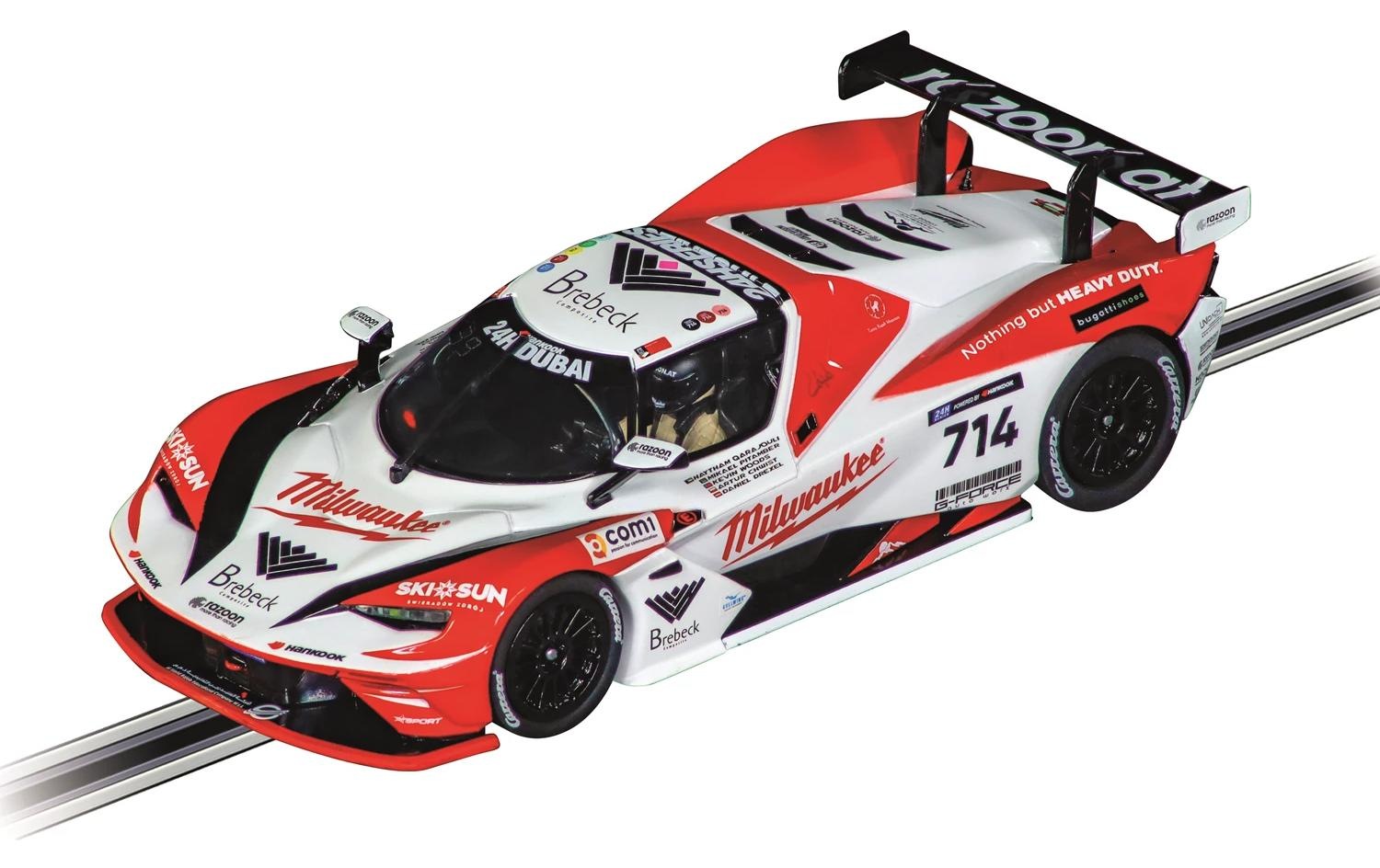 Image of Carrera Rennbahn-Auto "KTM X-Bow GTX Razoon No.714 1:32 mit Licht" Licht, Rücklicht