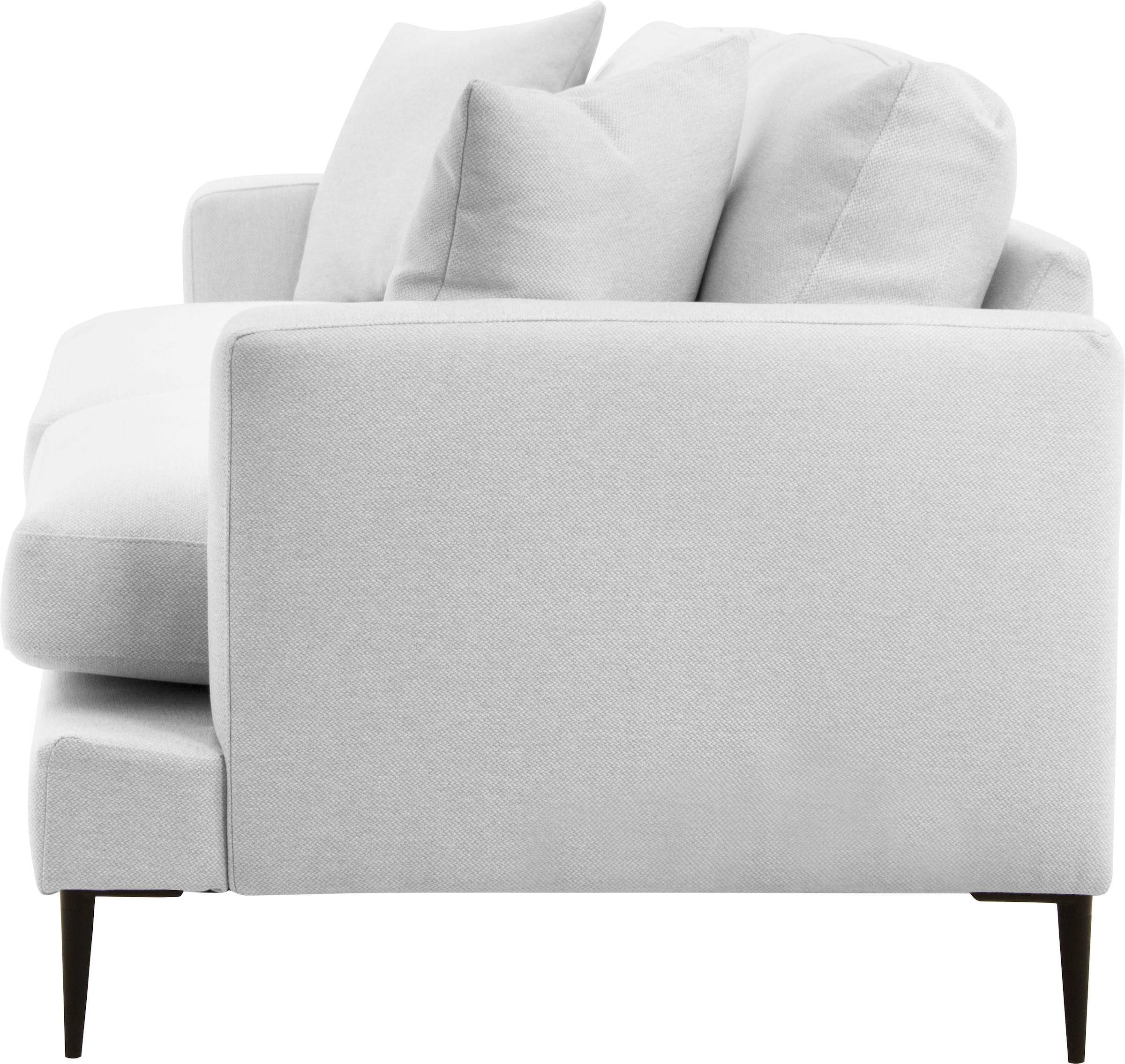 Leonique 2-Sitzer »Cozy elegantes Designsofa, Masse B/T/H: 151/97/80 cm«, mit losen Kissen und Metallbeinen