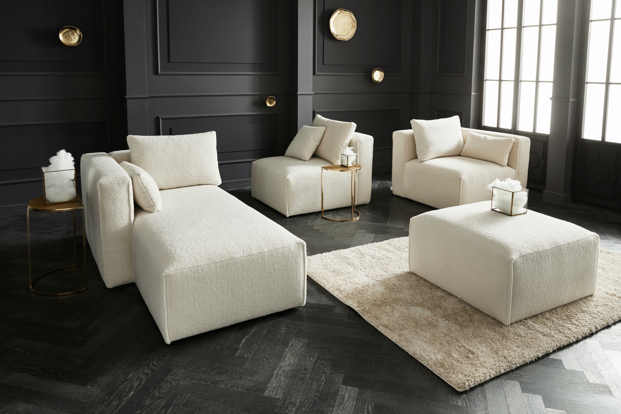 Guido Maria Kretschmer Home&Living Sofa-Eckelement »Comfine«, Modul-Ecke zur indiviuellen Zusammenstellung, in 3 Bezugsvarianten