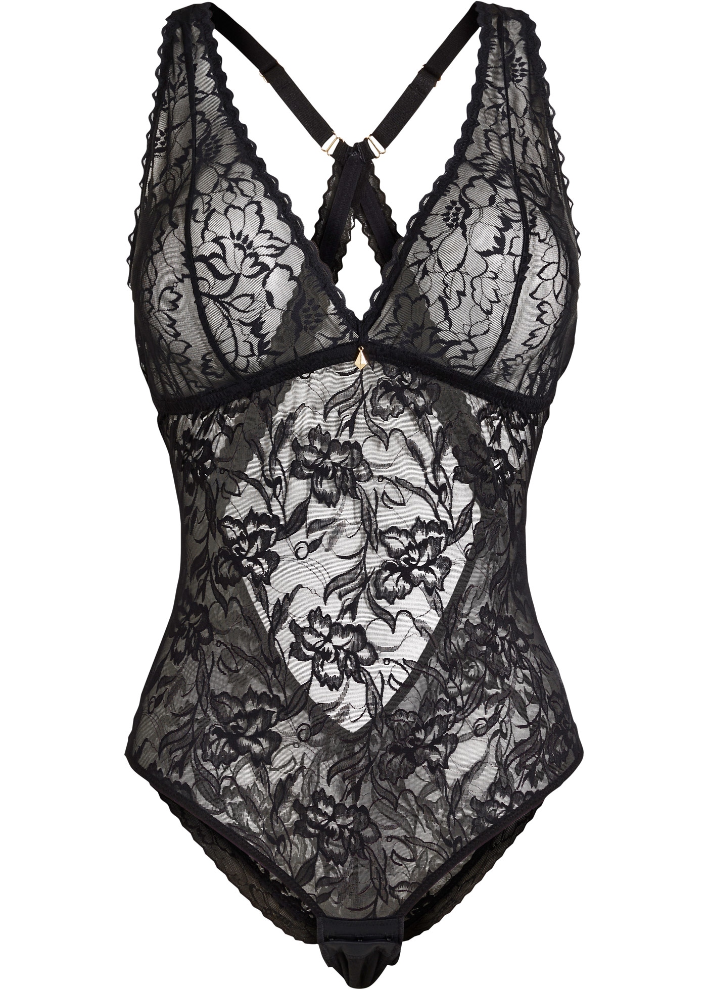 bonprix Body »Body ohne Bügel aus zarter Spitze« mit Elasthan-Anteil, bequeme Passform ohne Bügel, mit zarter Spitze