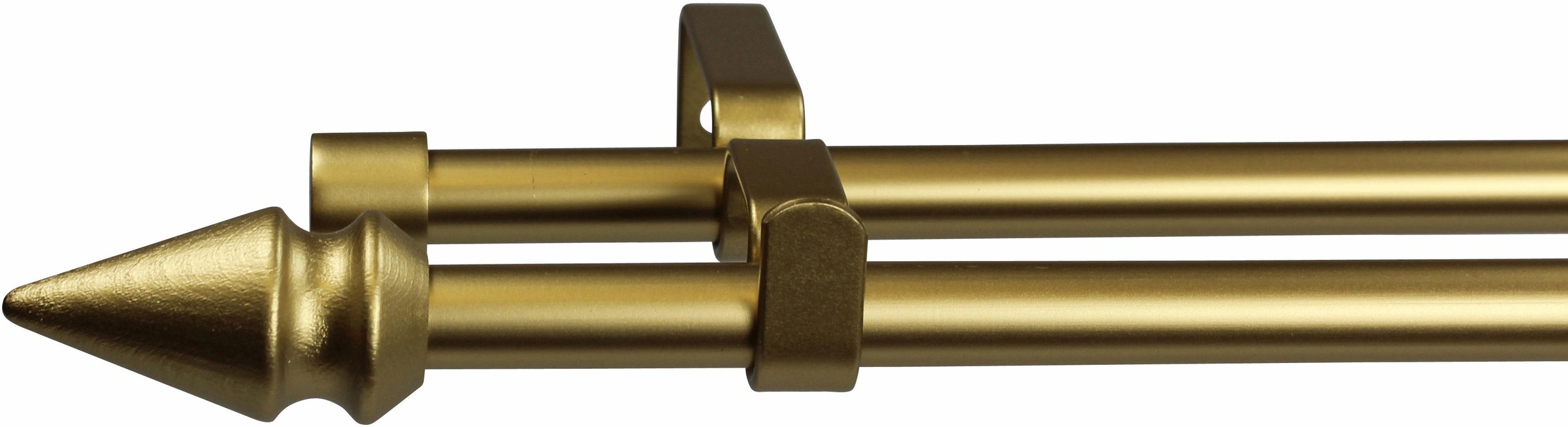 Image of GARESA Gardinenstange »SPYRNA mit offenem Träger«, 2 läufig-läufig, Wunschmasslänge, Vorhanggarnitur, einfache Montage, mit Stangenverbinder verlängerbar, Wandmontage, Spitze, ohne Ringe bei Ackermann Versand Schweiz