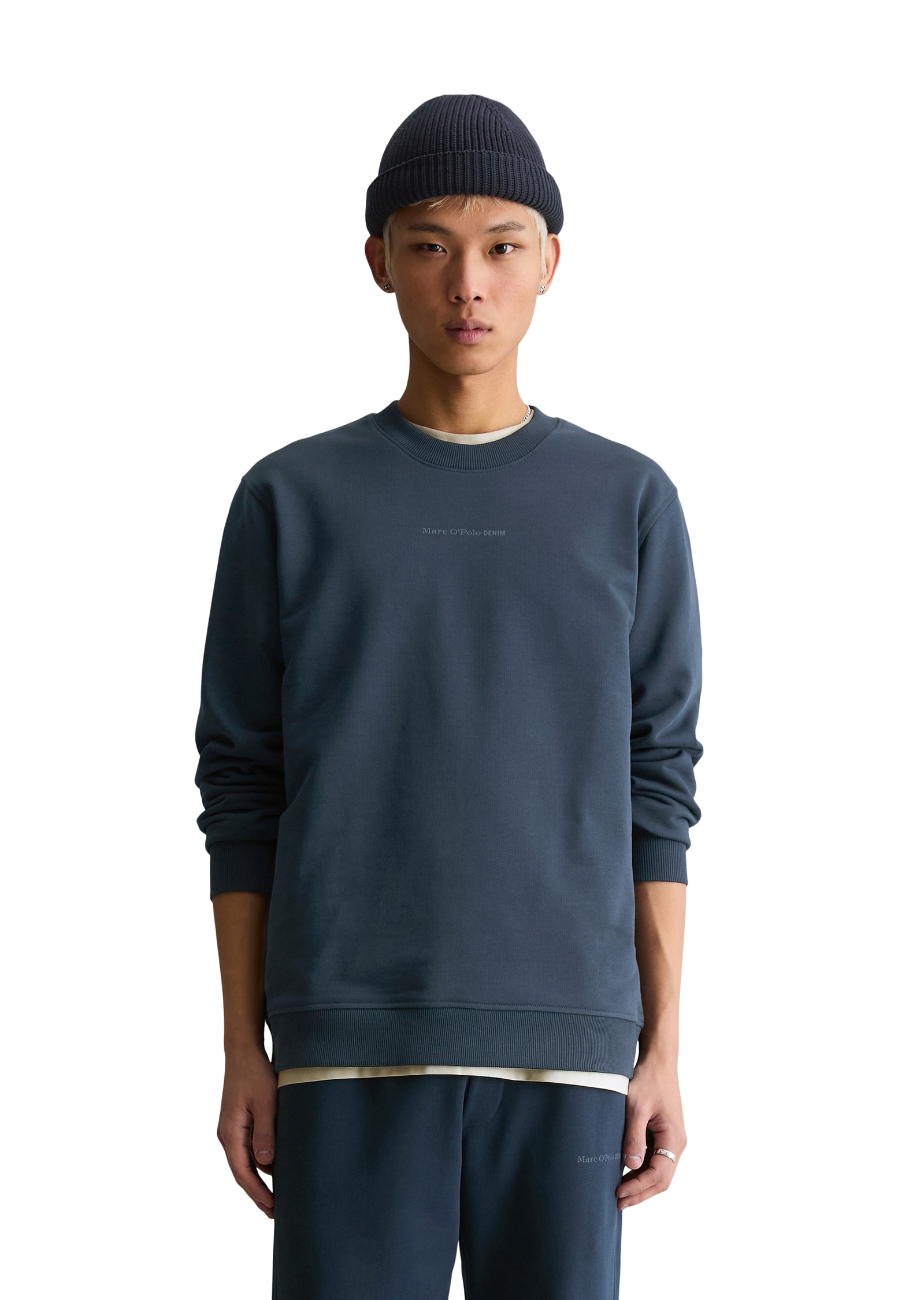 Image of Marc OPolo DENIM Sweatshirt, regular fit aus weichem Bio-Baumwoll-Sweat