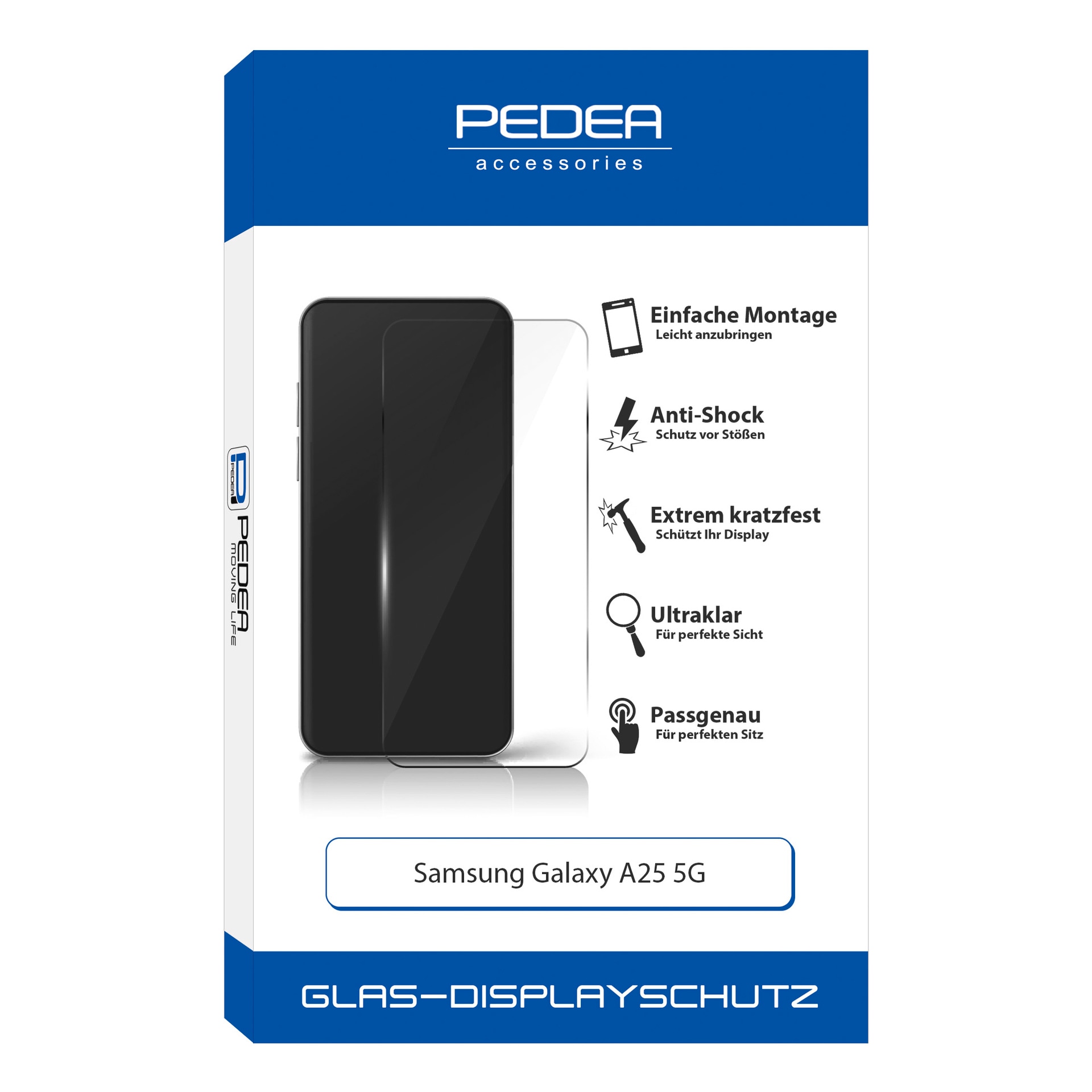 PEDEA Displayschutzglas »Screen Protector für Samsung Galaxy A25 5G«, für Samsung Galaxy A25 5G