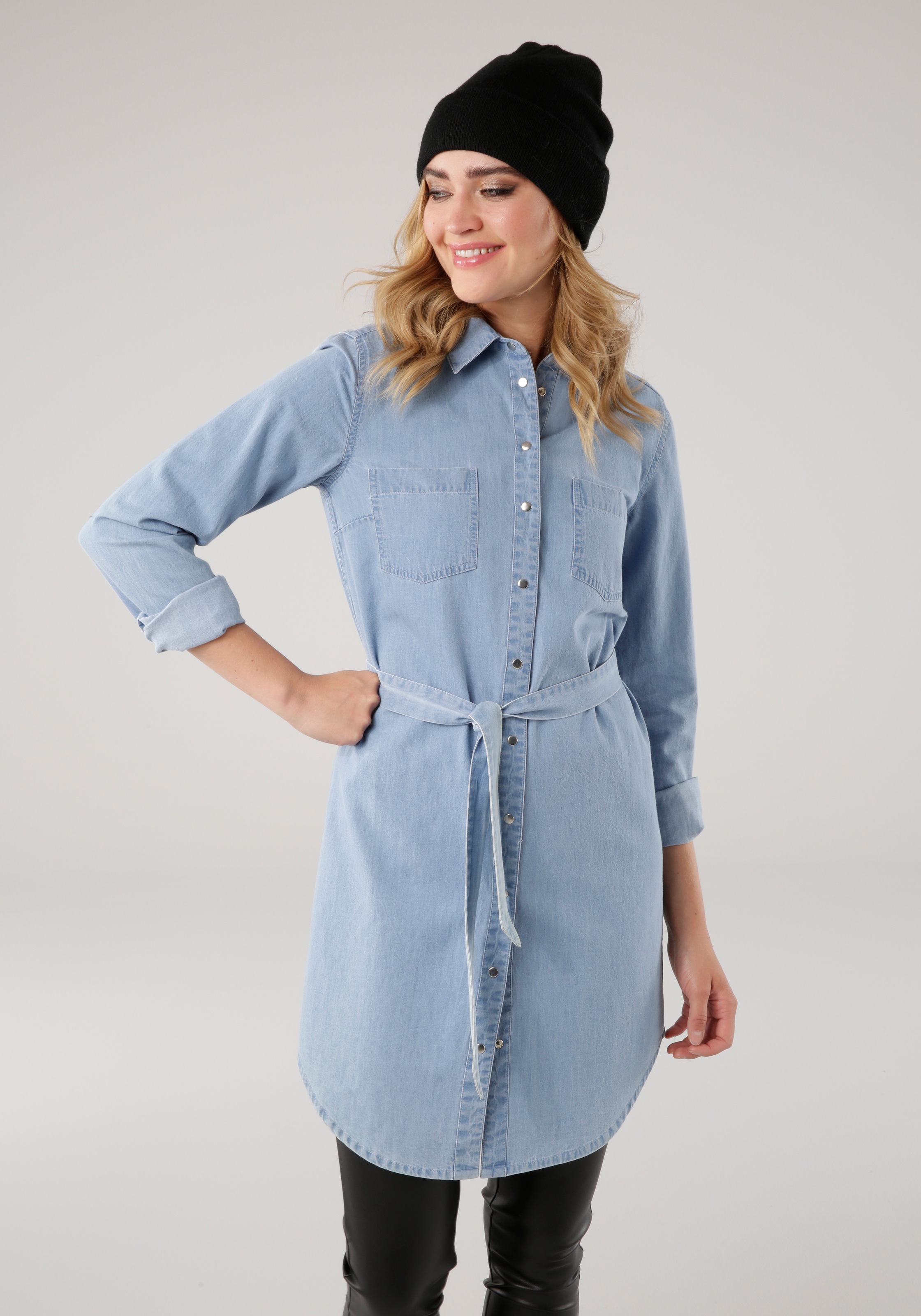 Image of Tamaris Hemdblusenkleid, aus weichem Jeansstoff bei Ackermann Versand Schweiz