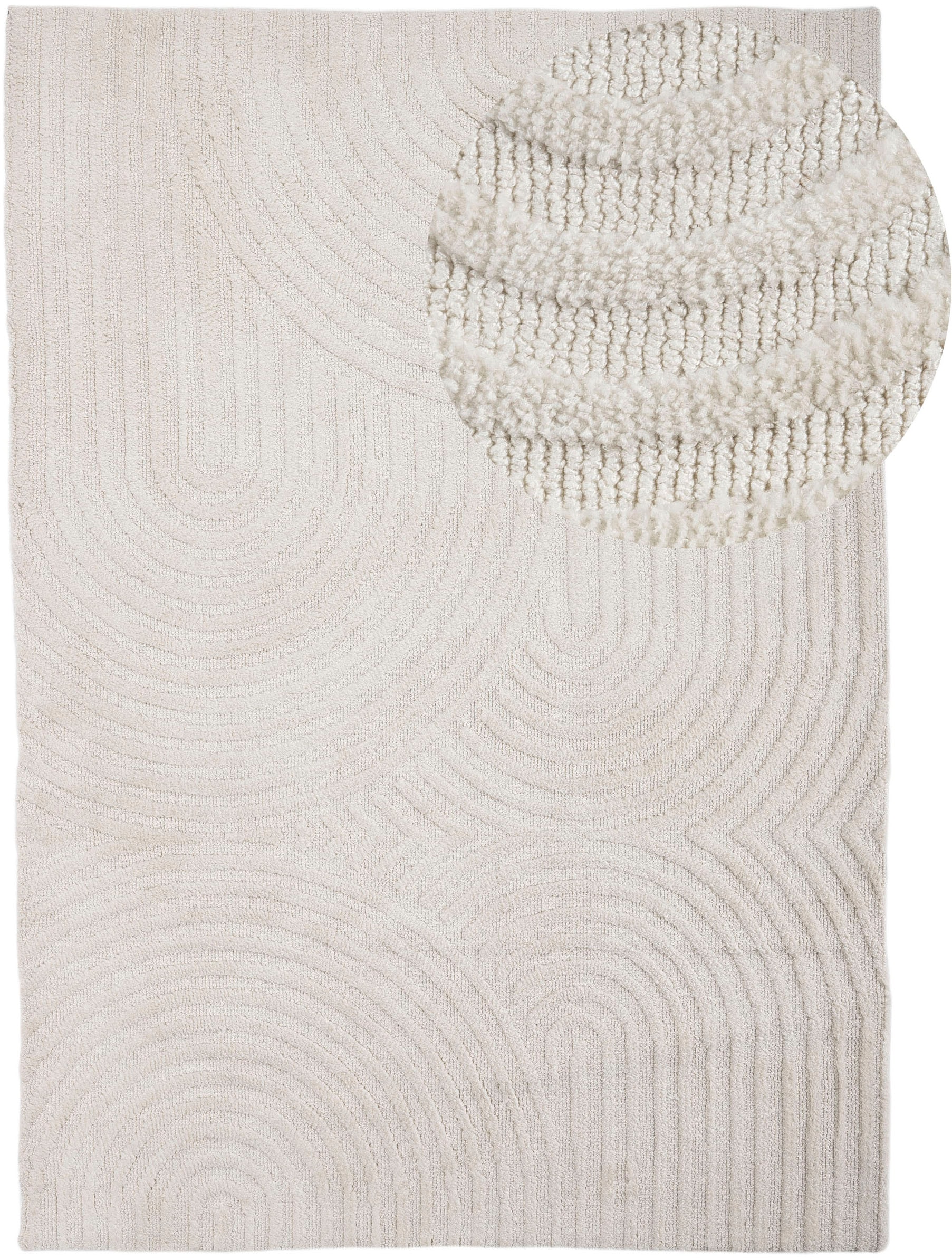 Image of carpetfine Teppich "Holly Zen 1" rechteckig 12 mm Höhe Hoch-Tief-Effekt, geometrisch, Zeitloses Design, dekoratives Highlight