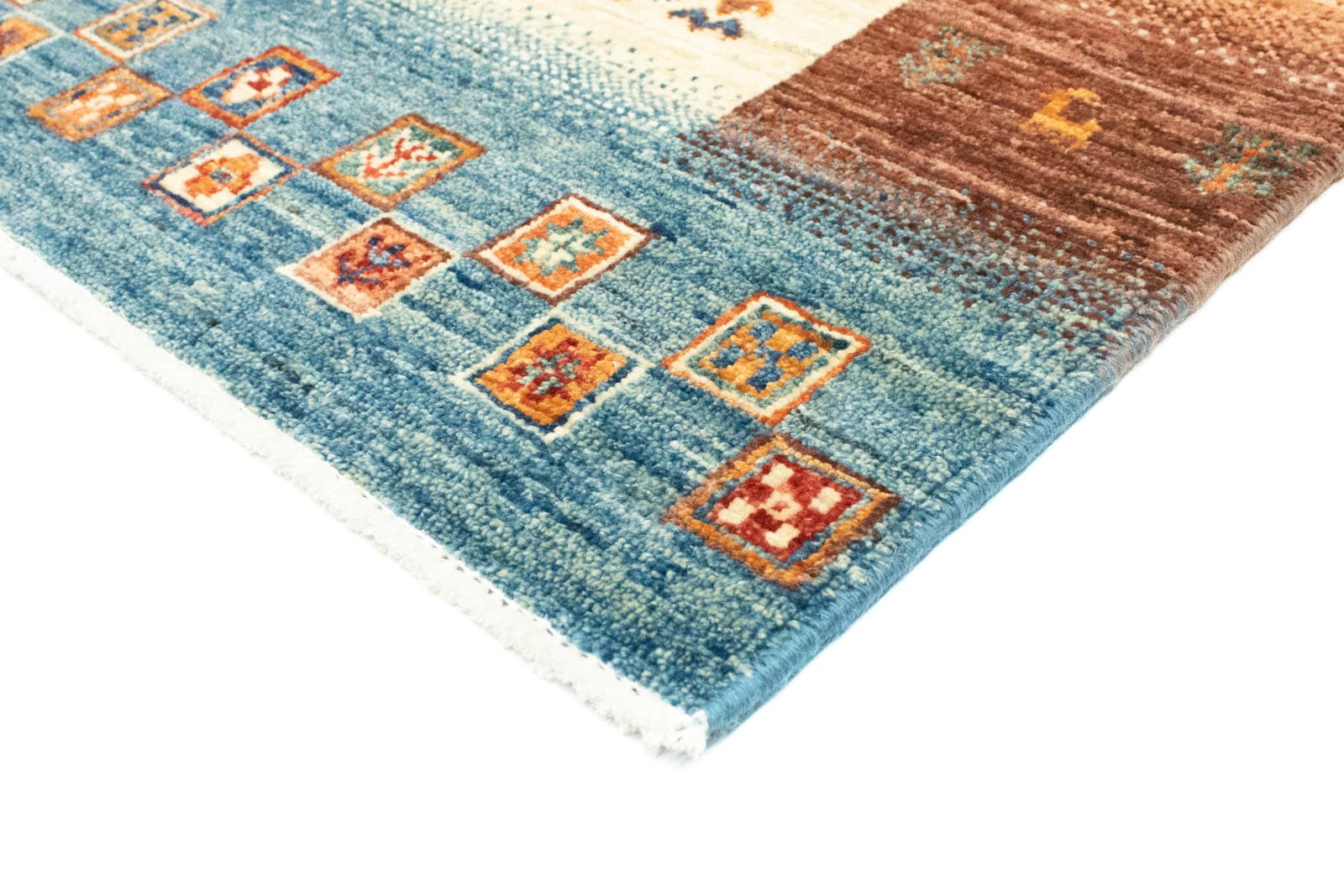 mehrfarbig«, handgeknüpft Teppich im morgenland handgeknüpft Wollteppich »Loribaft rechteckig, %SALE!