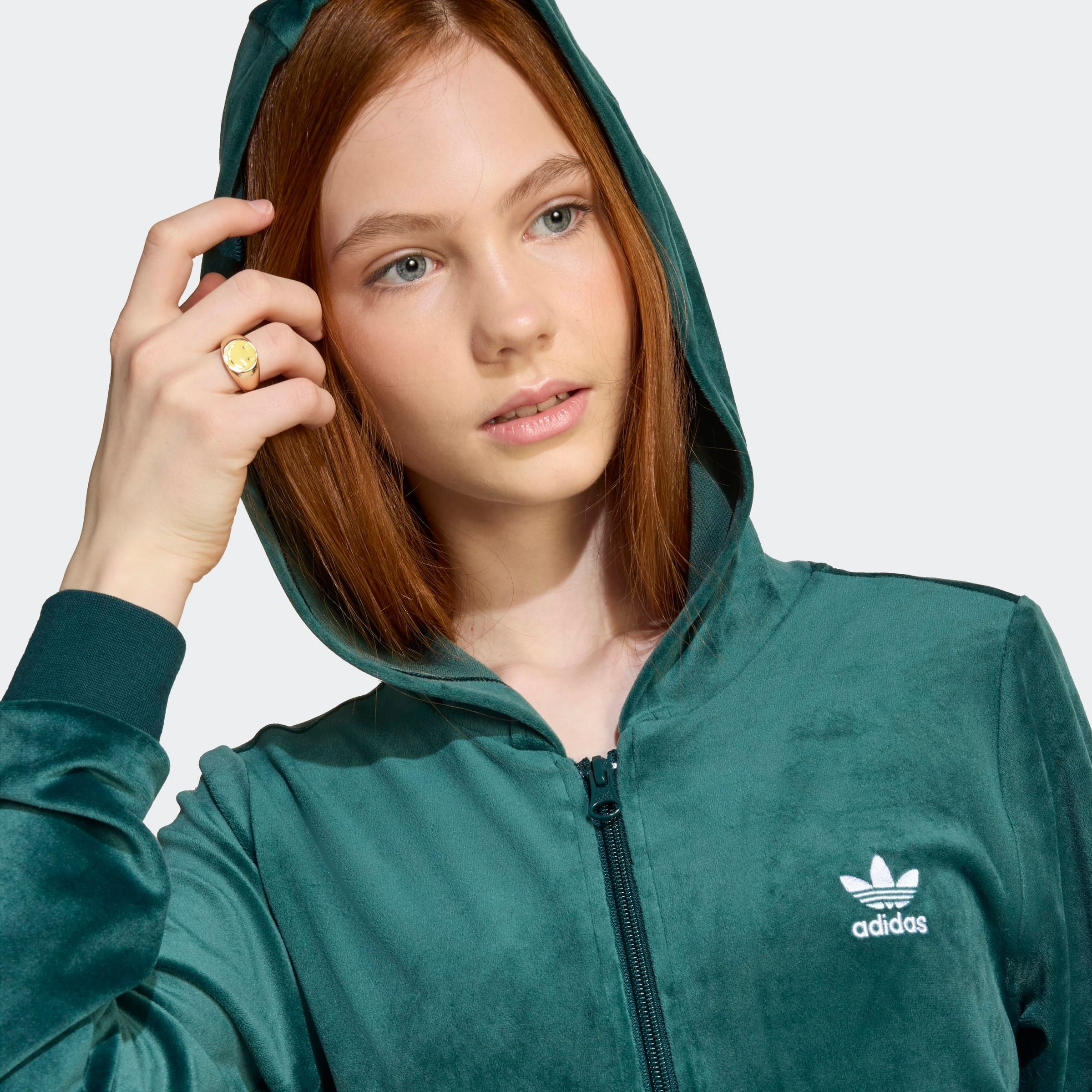 adidas Originals Sweat à capuche »AUS VELOURS MIT REISSVERSCHLUSS«
