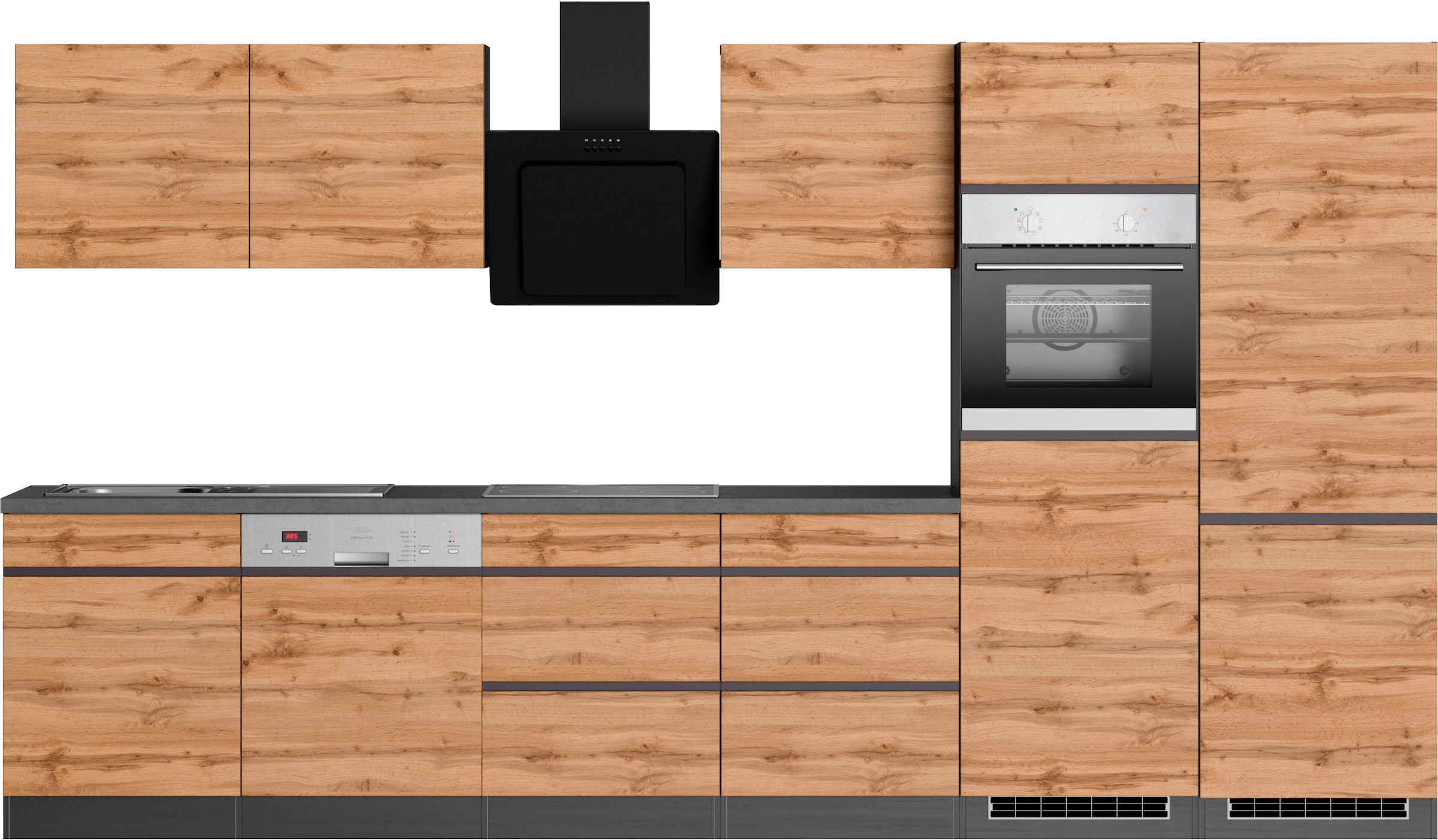 KOCHSTATION Kitchenette »KS-Riesa« Largeur d’installation 360 cm, sans appareils électriques