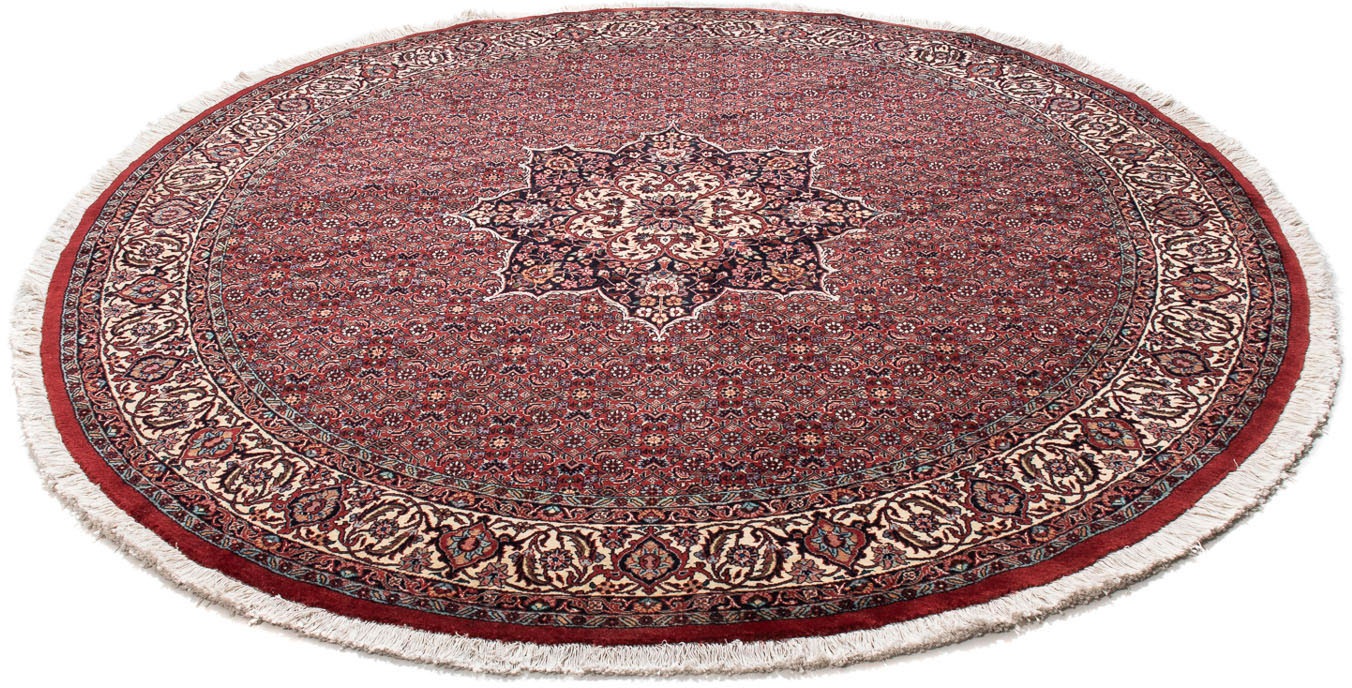 Image of morgenland Orientteppich »Perser - Bidjar rund - 205 x 205 cm - dunkelrot«, rund, 15 mm Höhe, Wohnzimmer, Handgeknüpft, Einzelstück mit Zertifikat bei Ackermann Versand Schweiz