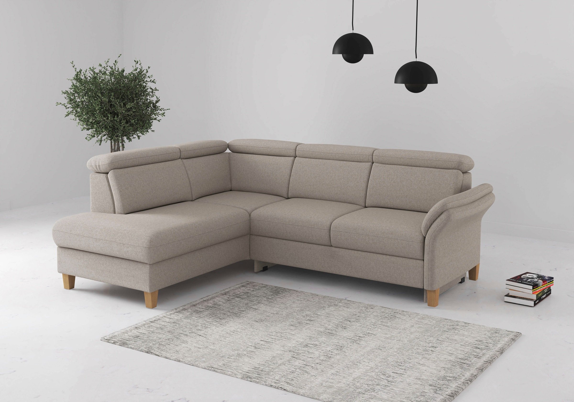Image of Home affaire Ecksofa "Glendale, L-Form" inkl. Kopfteilverstellung, wahlweise mit Vorziehsitz und Bettkasten