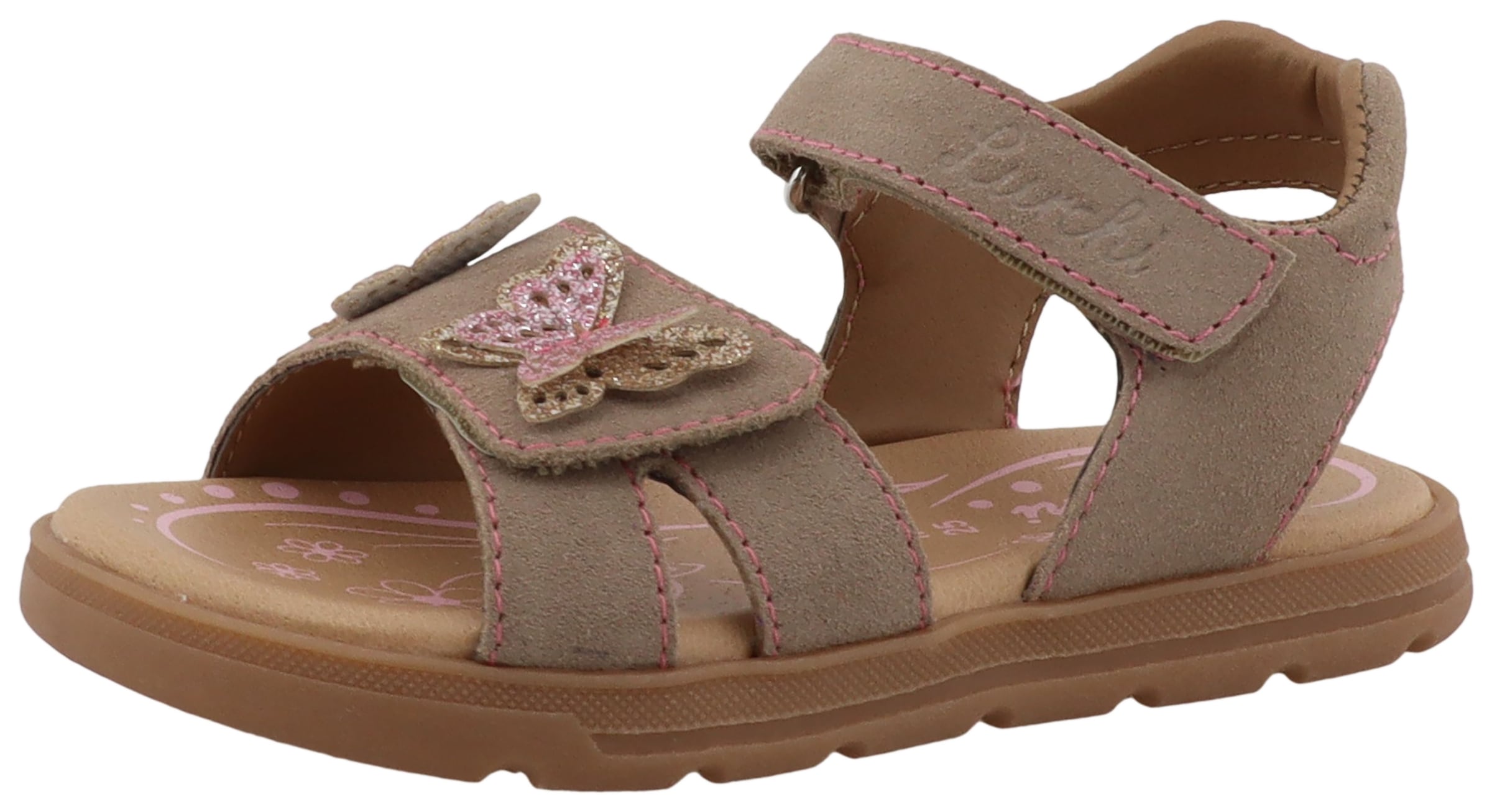 Image of Lurchi Sandale "Cinny" Klettschuh mit Glitzer, Grössenschablone zum Download