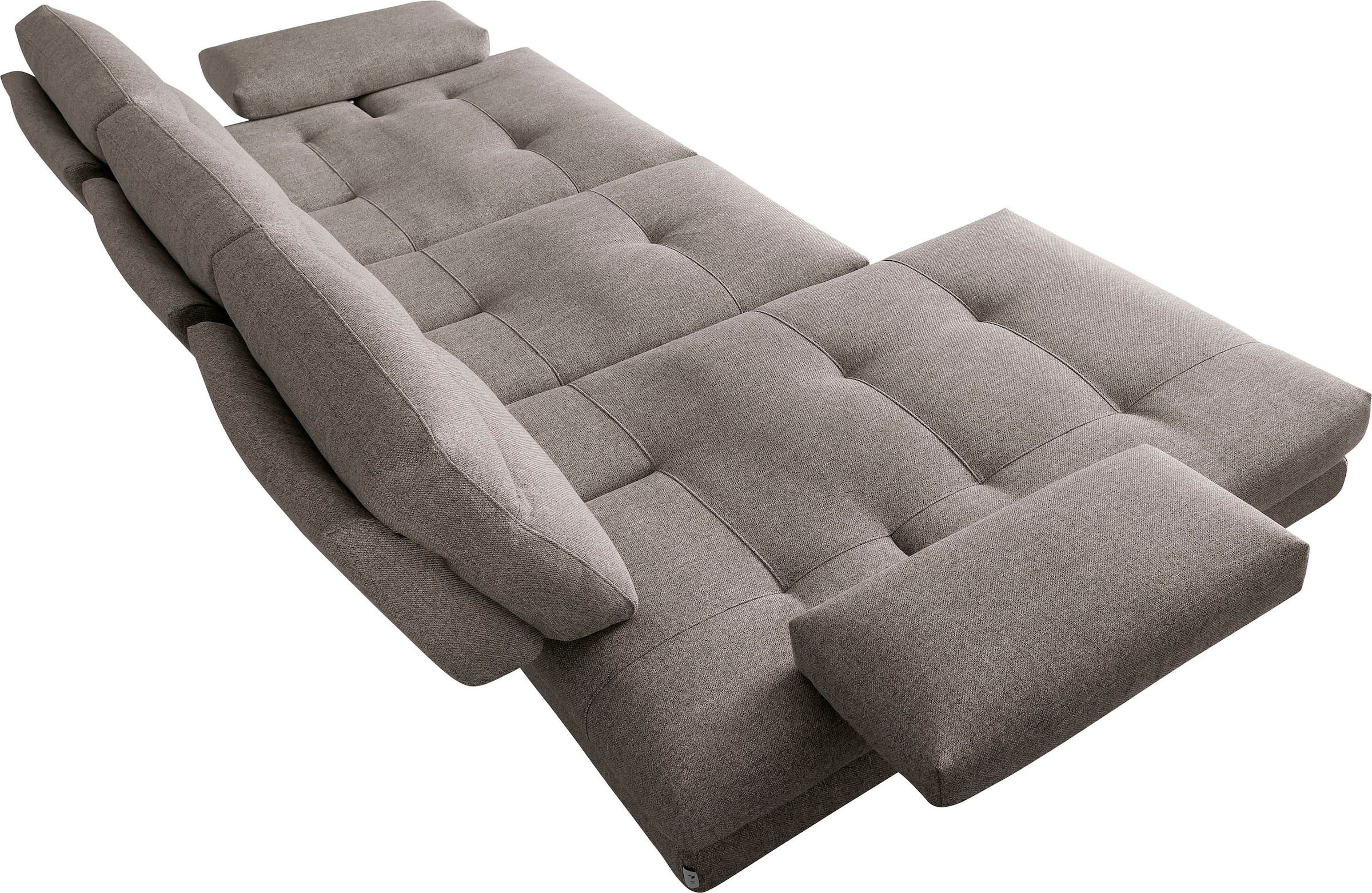 CALIA ITALIA Ecksofa »Toby Wing, B/T: 308/153 cm, Multifunktionssofa, Designsofa, L-Form« inkl. Sitztiefenverstellung und Armlehnfunktion, Füsse in schwarz matt