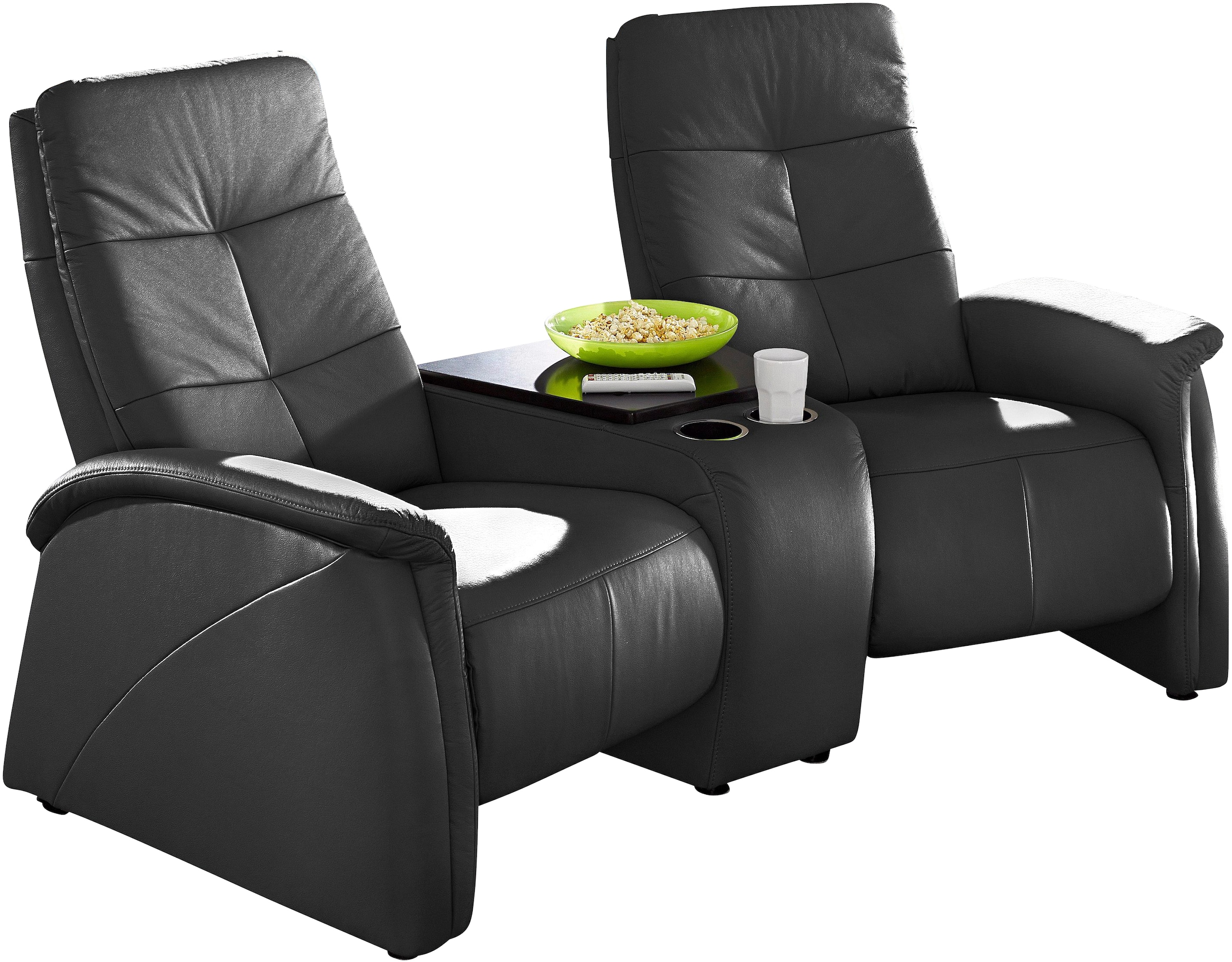 exxpo - sofa fashion 2-Sitzer "Tivoli, Kinosofa, bequem," mit Relaxfunktion, integrierter Tischablage und Stauraumfach
