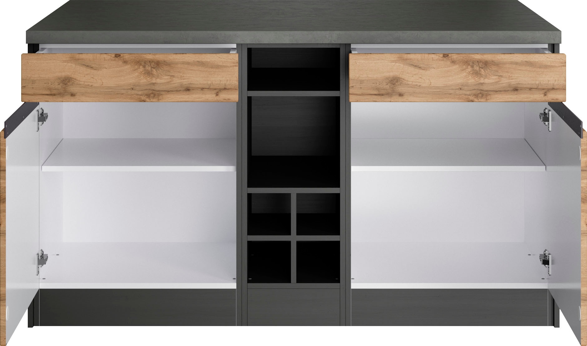 KOCHSTATION Kochinsel »KS-Riesa« Breite 153 cm, Tiefe 100 cm, MDF-Fronten