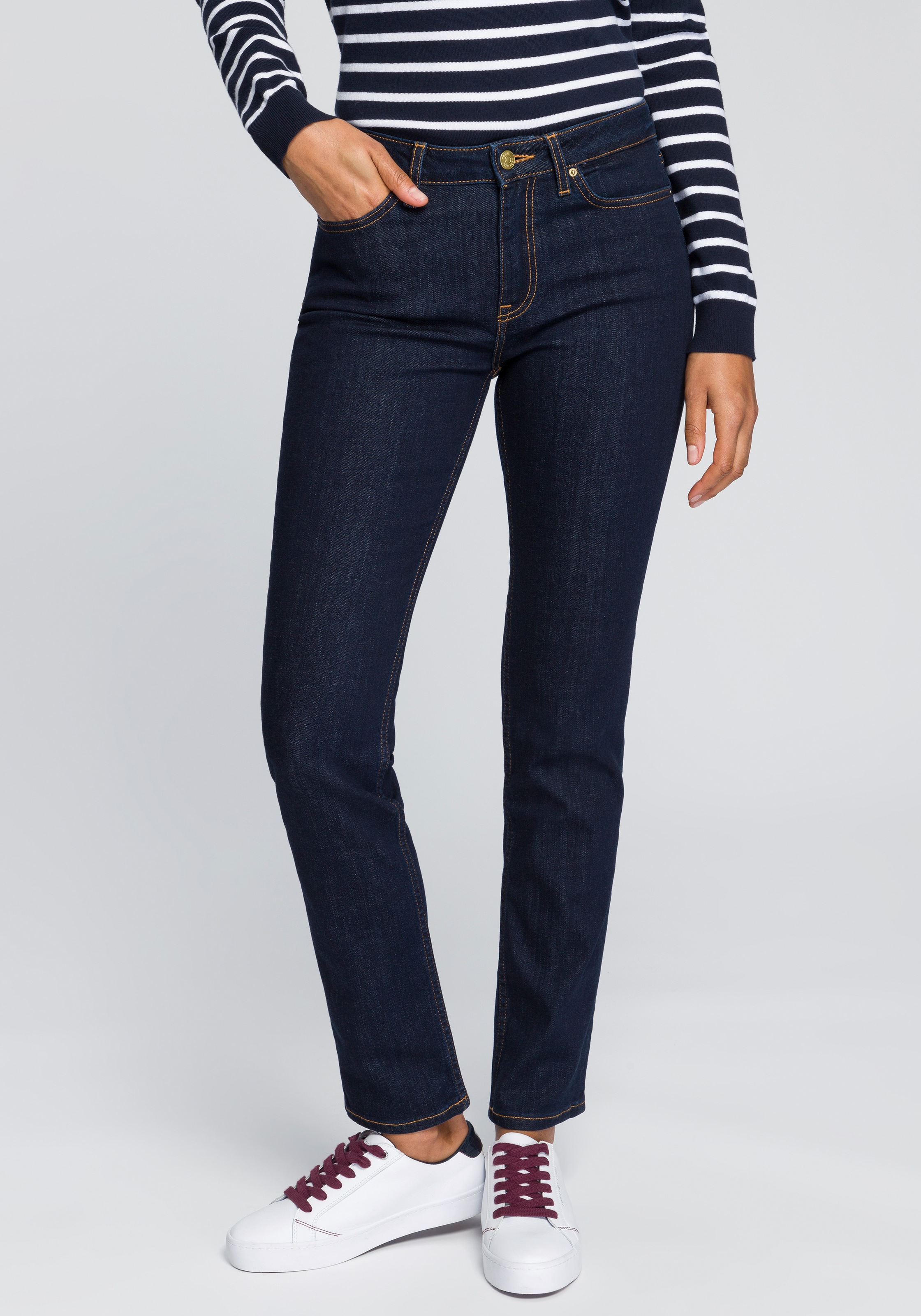 Image of Tommy Hilfiger Straight-Jeans »HERITAGE ROME STRAIGHT RW«, mit markanten Kontrastnähten bei Ackermann Versand Schweiz