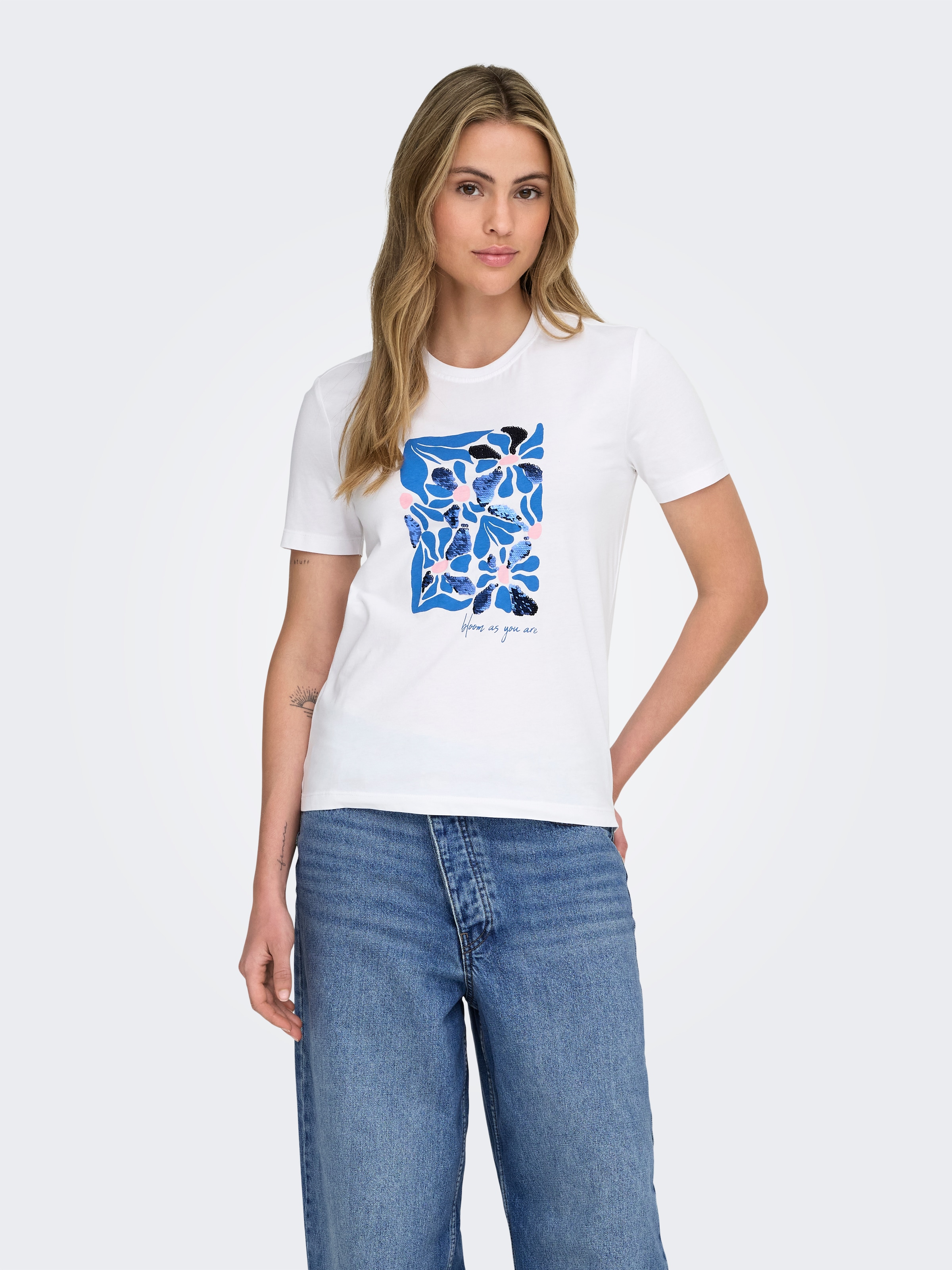 ONLY T-shirt à manches courtes »ONLKITA REG S/S PRINT TOP NOOS«