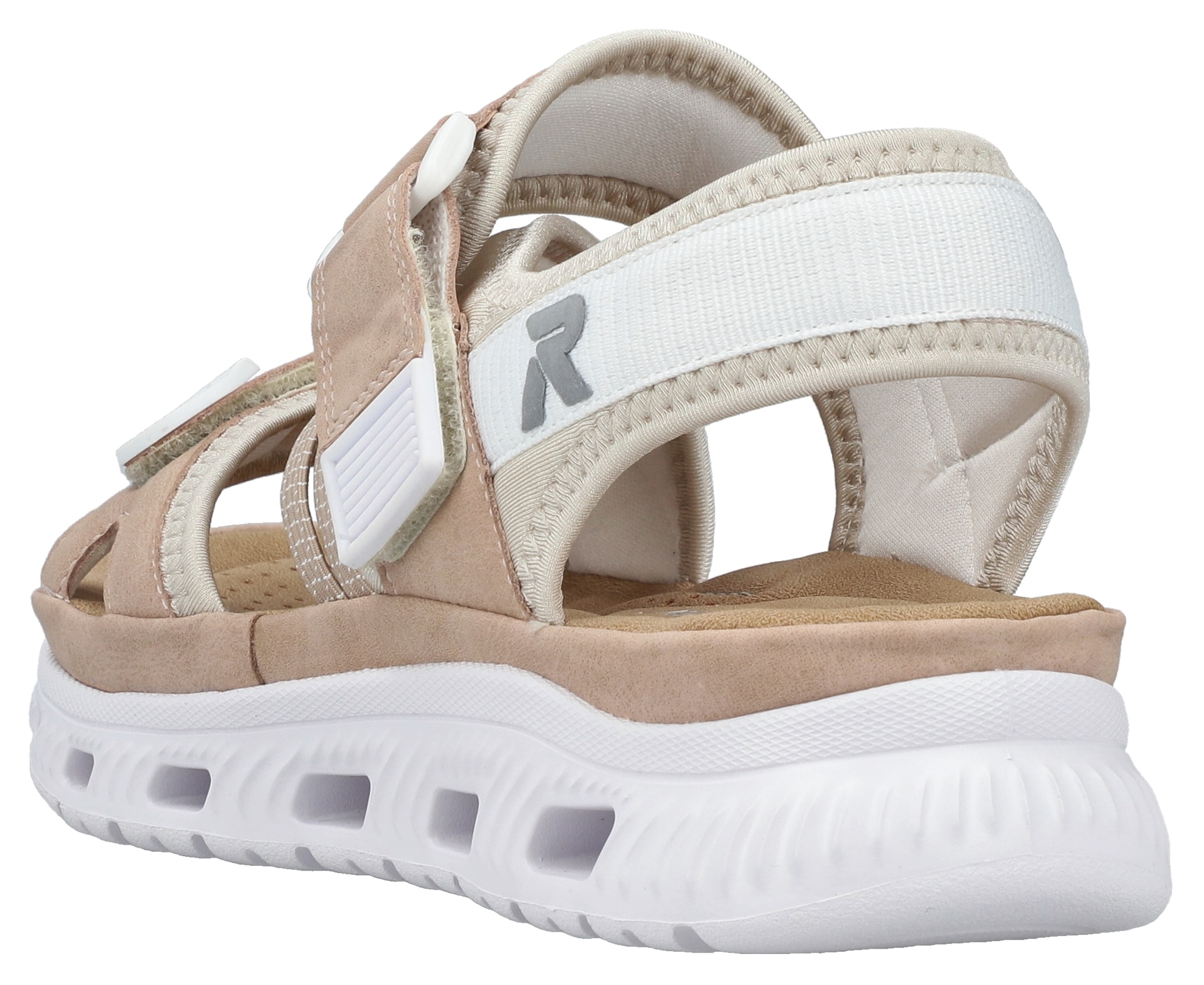 RIEKER Sport Sandale de trekking  Outdoorsandale, Sommerschuh, Sandale mit praktischen Klettverschlüssen