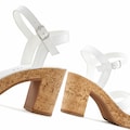 LASCANA Sandalette, aus Leder mit Blockabsatz