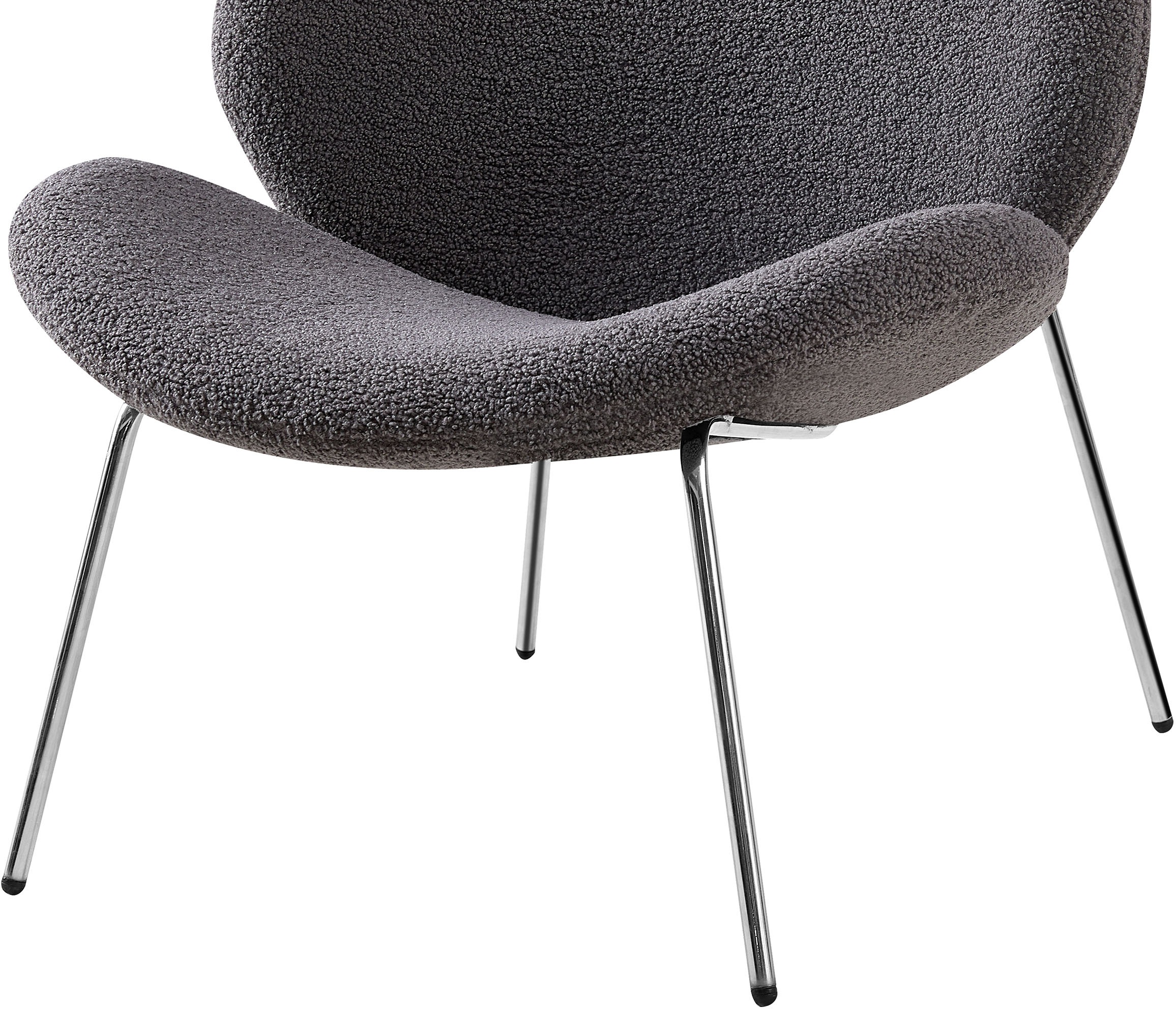 Kayoom Chaise rembourrée »Stuhl Jaden 125 2er-Set, im angesagten Stoff mit dem Kräusel-Effekt« (Set) 2 cuisÄsthetisch minimalistisches Design, Bouclé Stoff, breites Sitzen