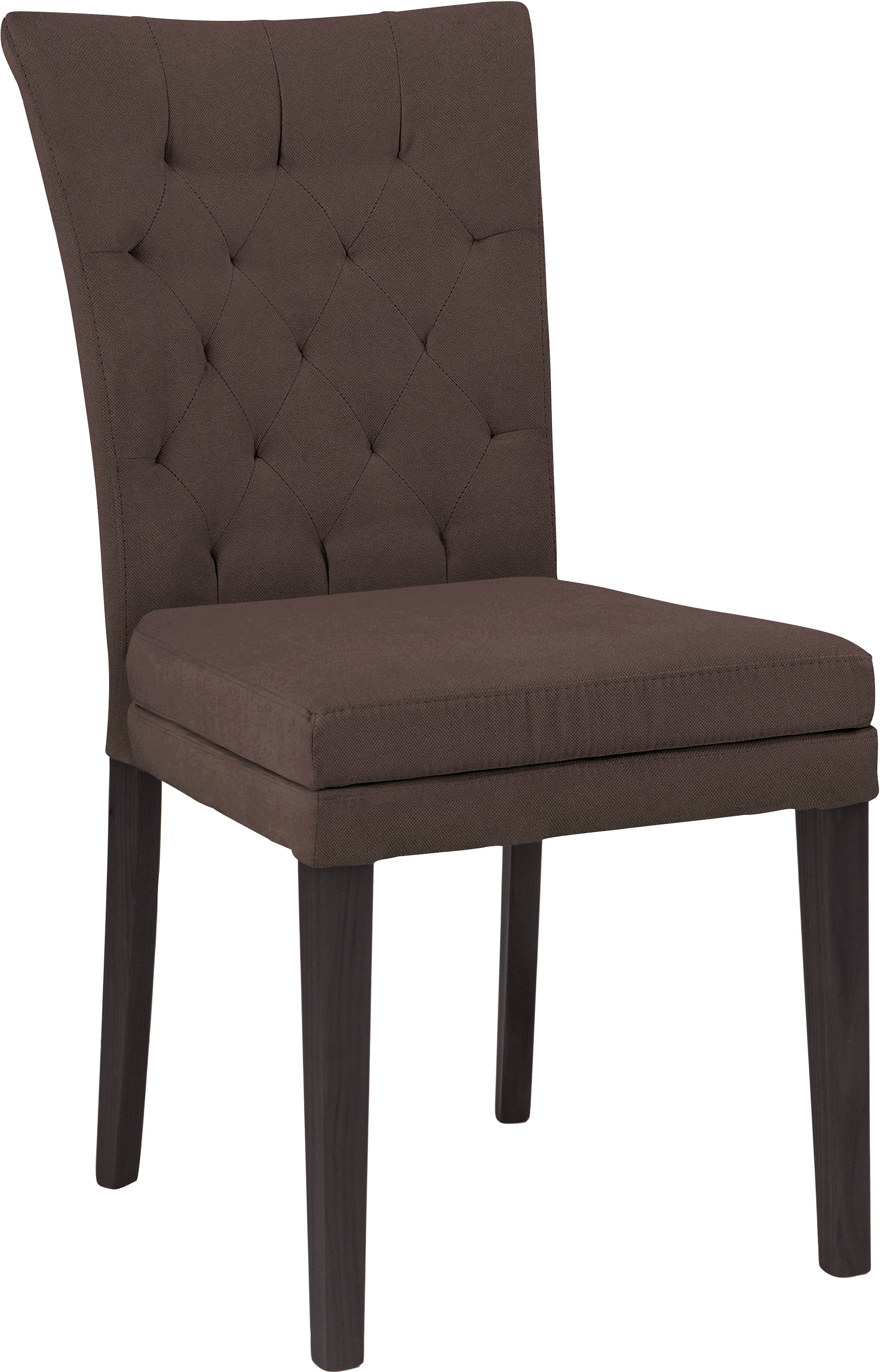 Home affaire 4-Fussstuhl »Colorado«, (Set), 2 St., Luxus-Microfaser, Beine aus Buche, wengefarben lackiert, Im 2er, 4er oder 6er-Set