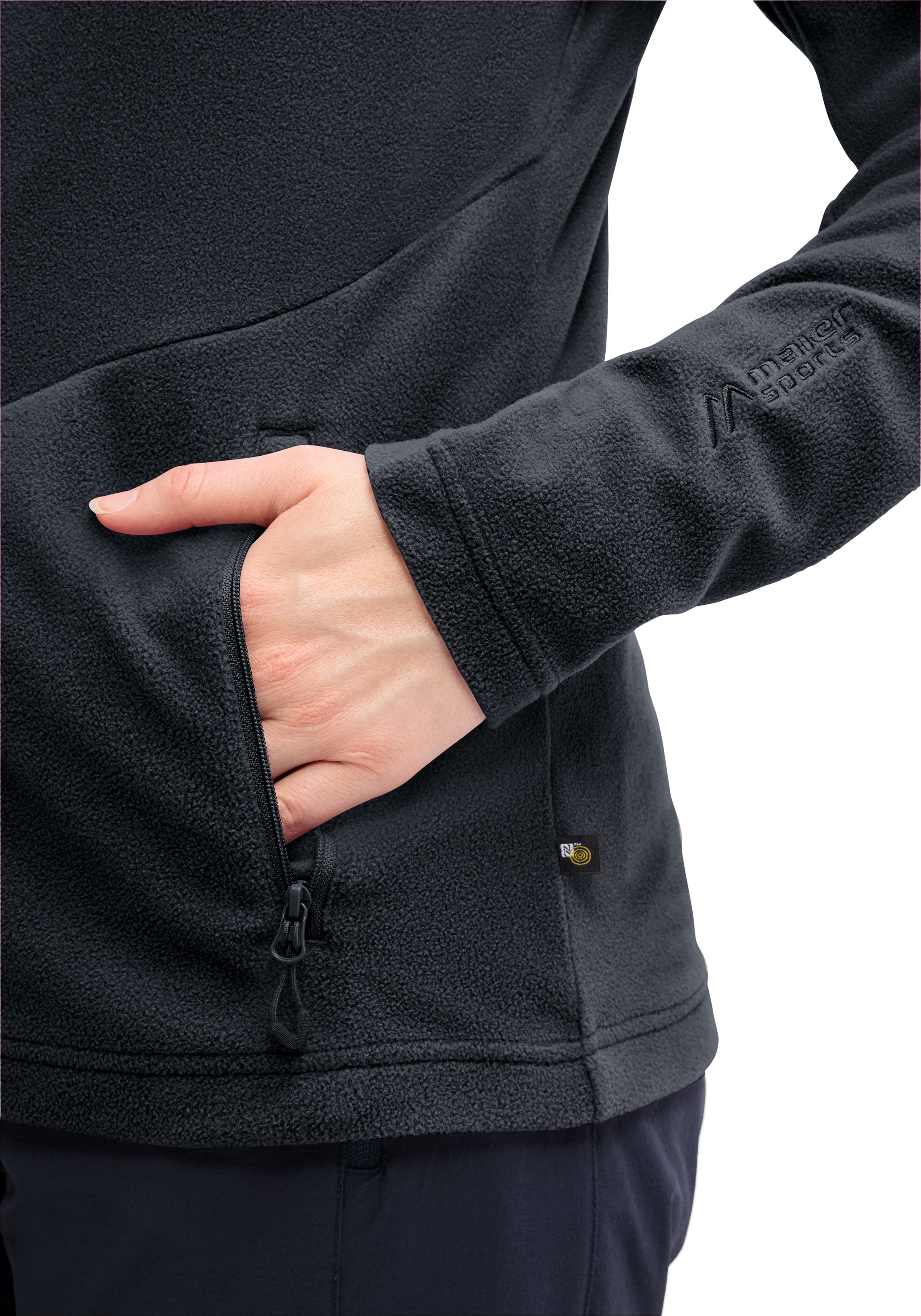 Maier Sports Fleecejacke »Denise Jacket W«, Damen Midlayer, atmungsaktiv schnelltrocknend, Full-Zip, Regular fit