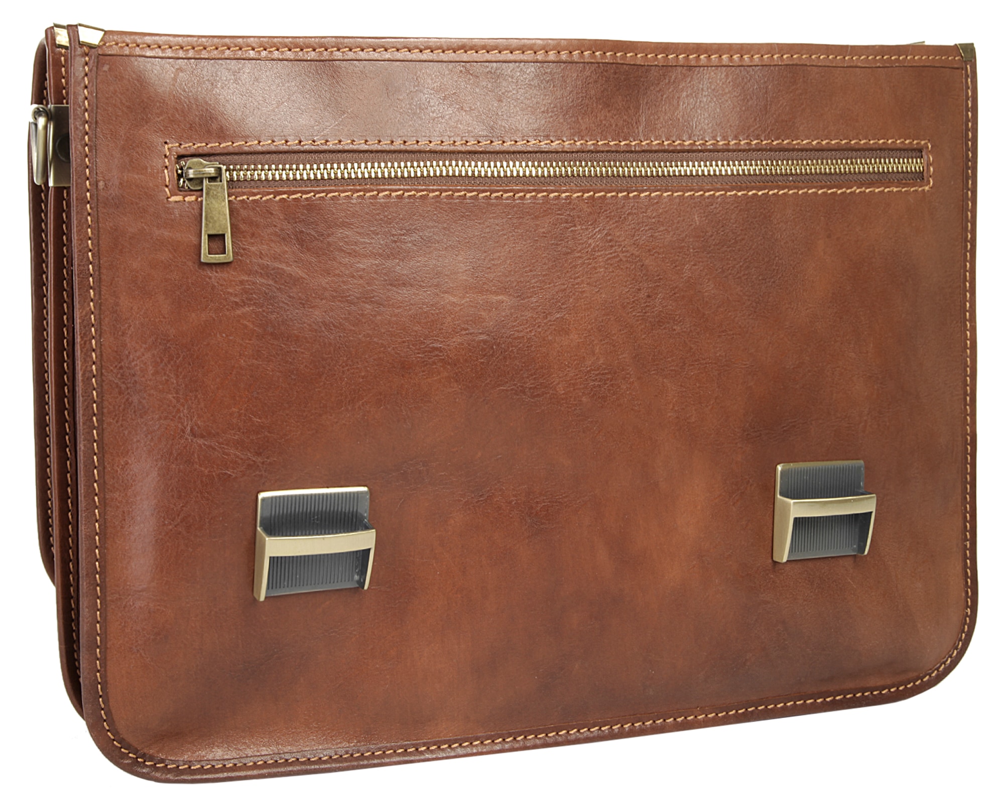 Piké Aktentasche echt Leder, Made in Italy